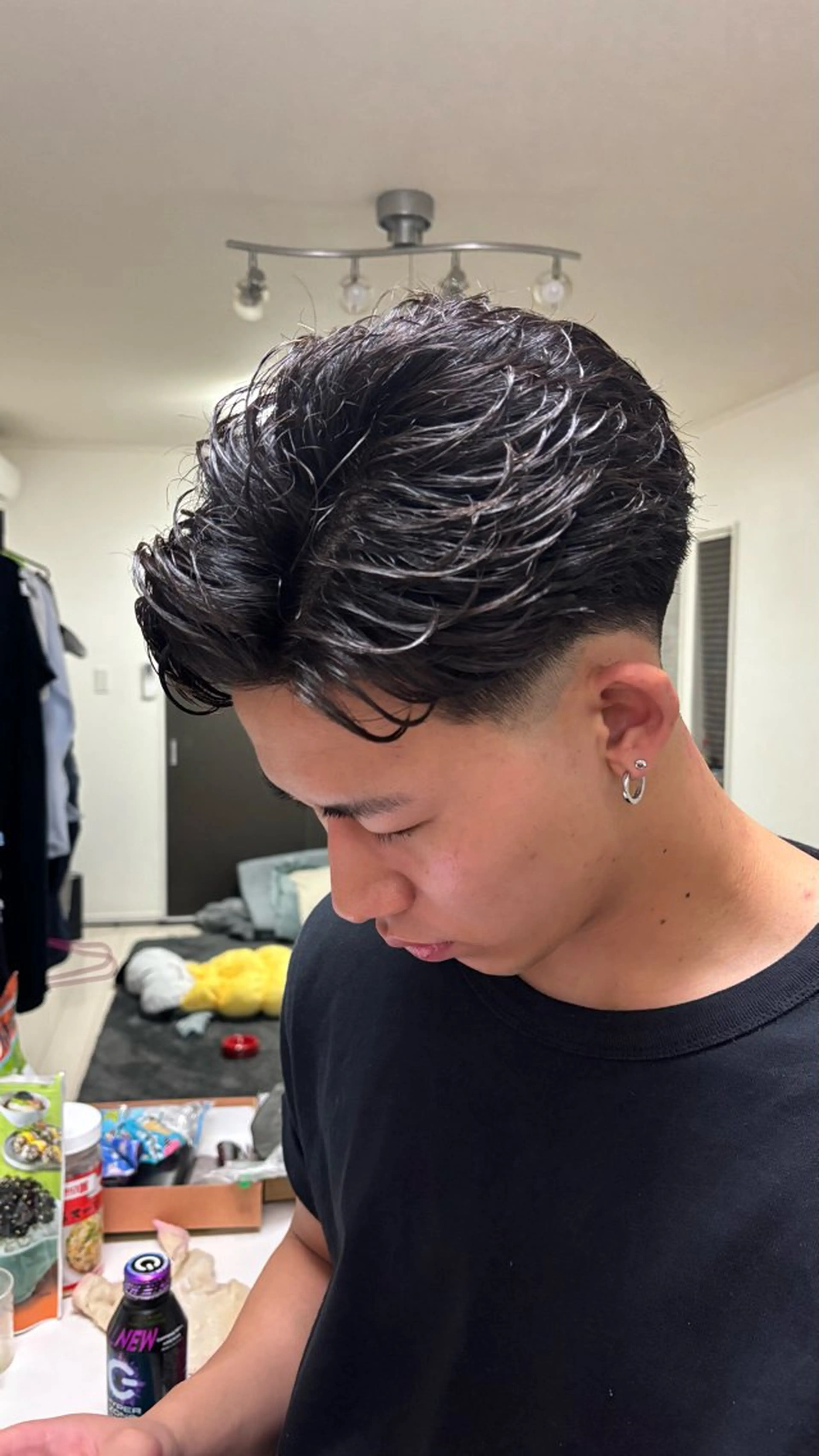 ショート カラー ショートヘア カット WINDbyCIEL TWISTメンズパーマ特化/ホワイトメッシュ【ウィンドバイシエルツイスト】所属・メンズ超特化型美容師 田島翼のヘアスタイル