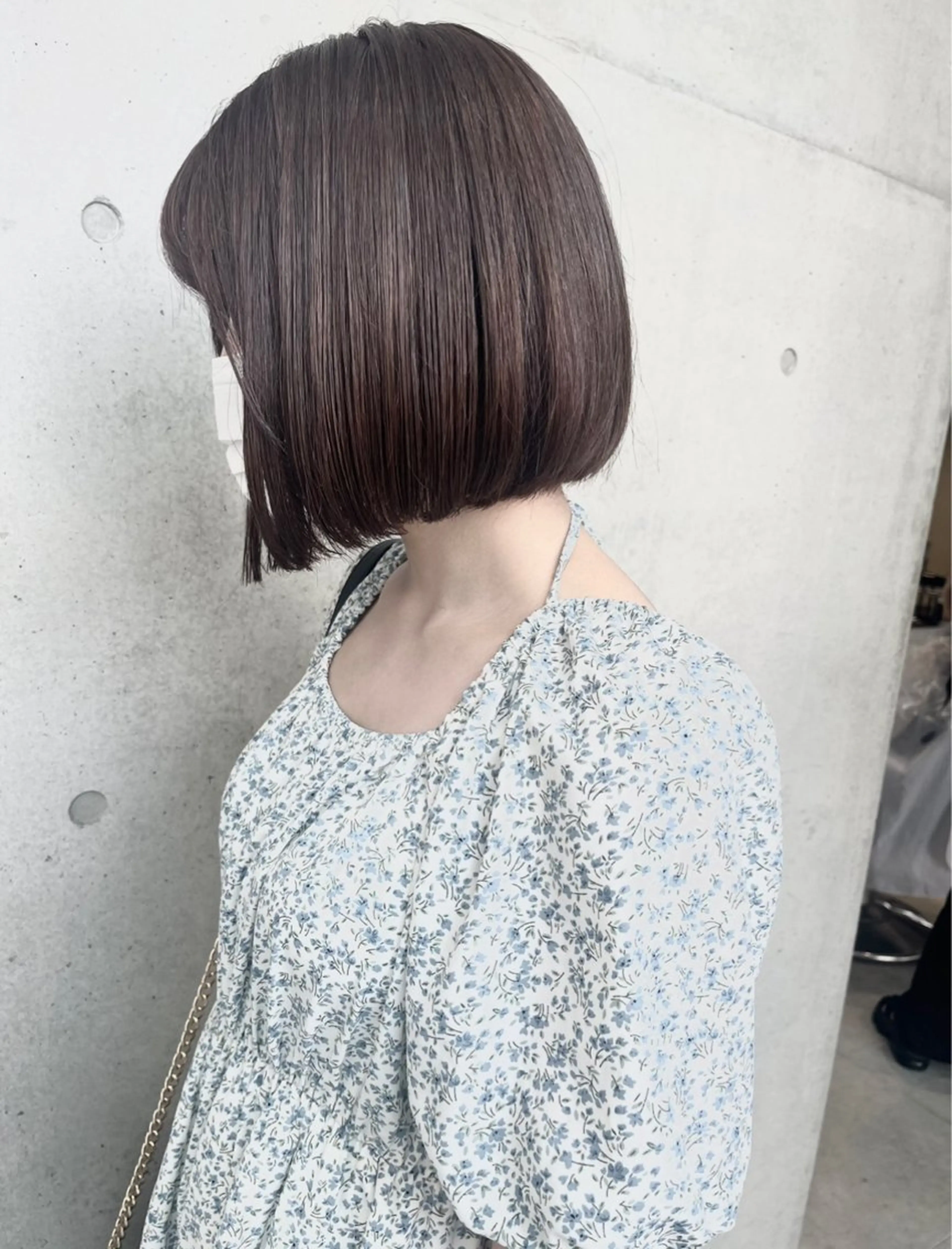 ミディアム カラー パーマ ヘアアレンジ 透明感/オリーブ/ グレージュ/YUKAのヘアスタイル