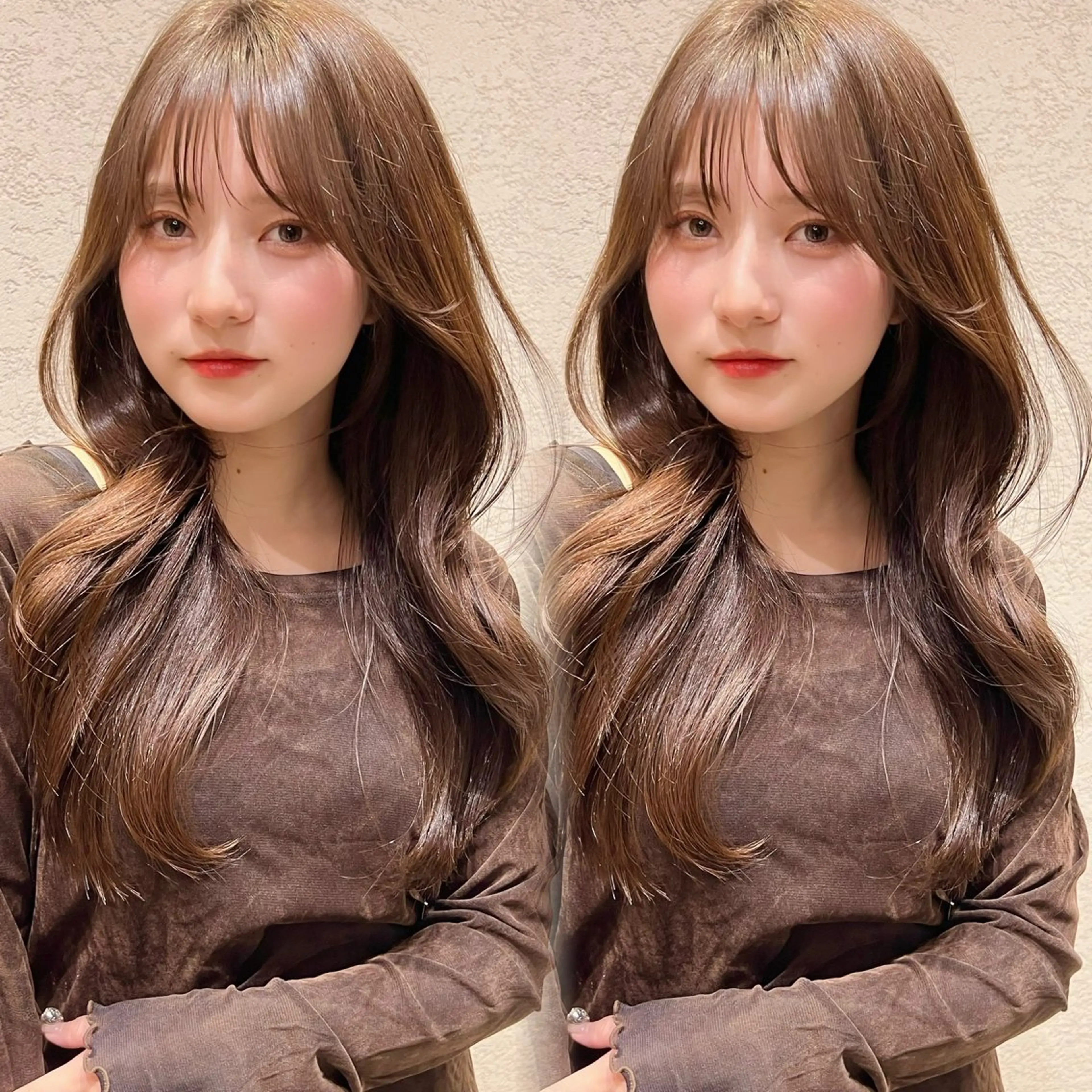 ロング カラー 似合わせカット カット ヘアカラー トリートメント レイヤー/髪質改善 Lond ambreのヘアスタイル