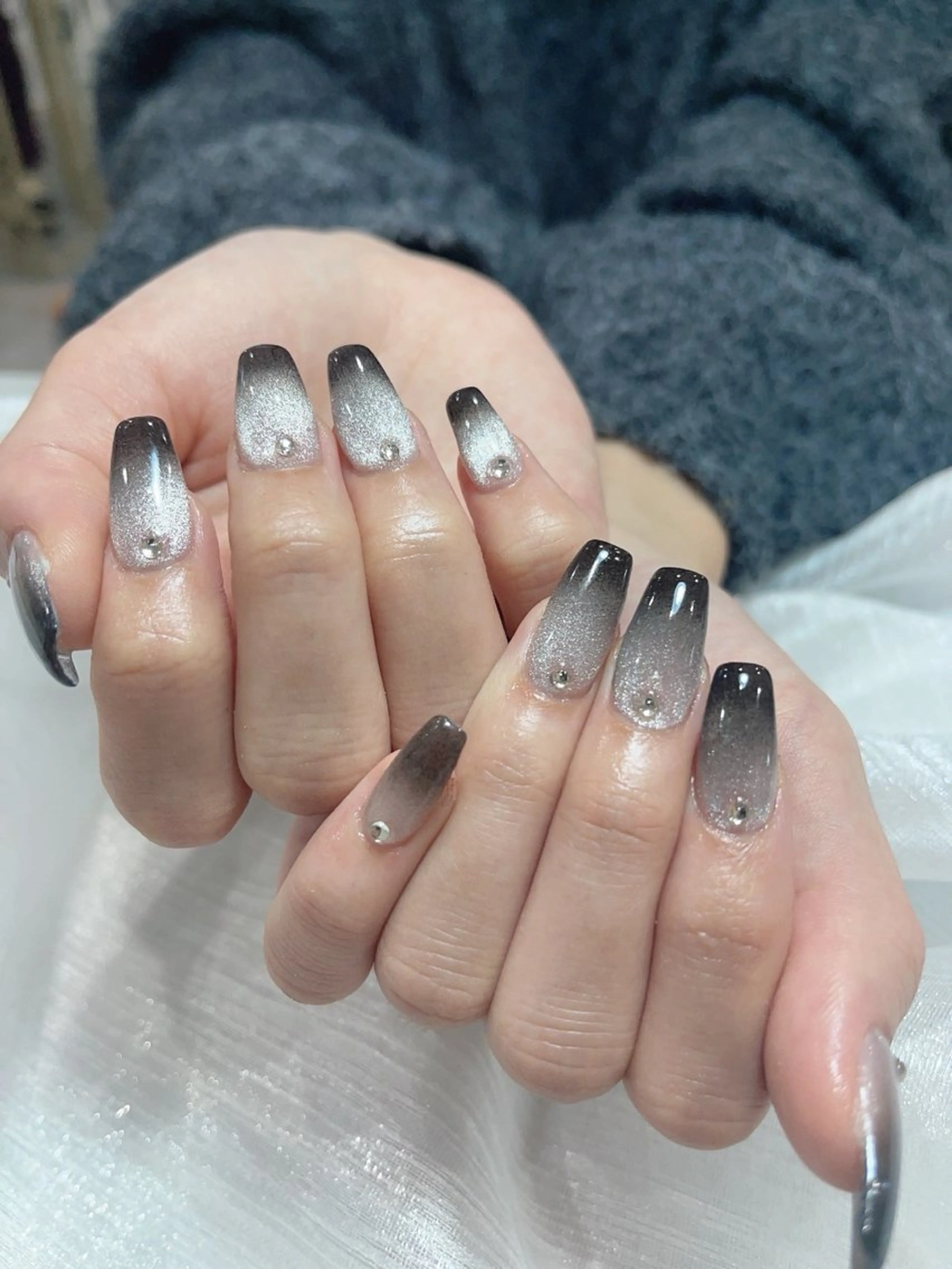 ネイル アートネイル フラッシュネイル フレンチネイル ガラスフレンチ グラデーション M2beauty Renaのネイルデザイン