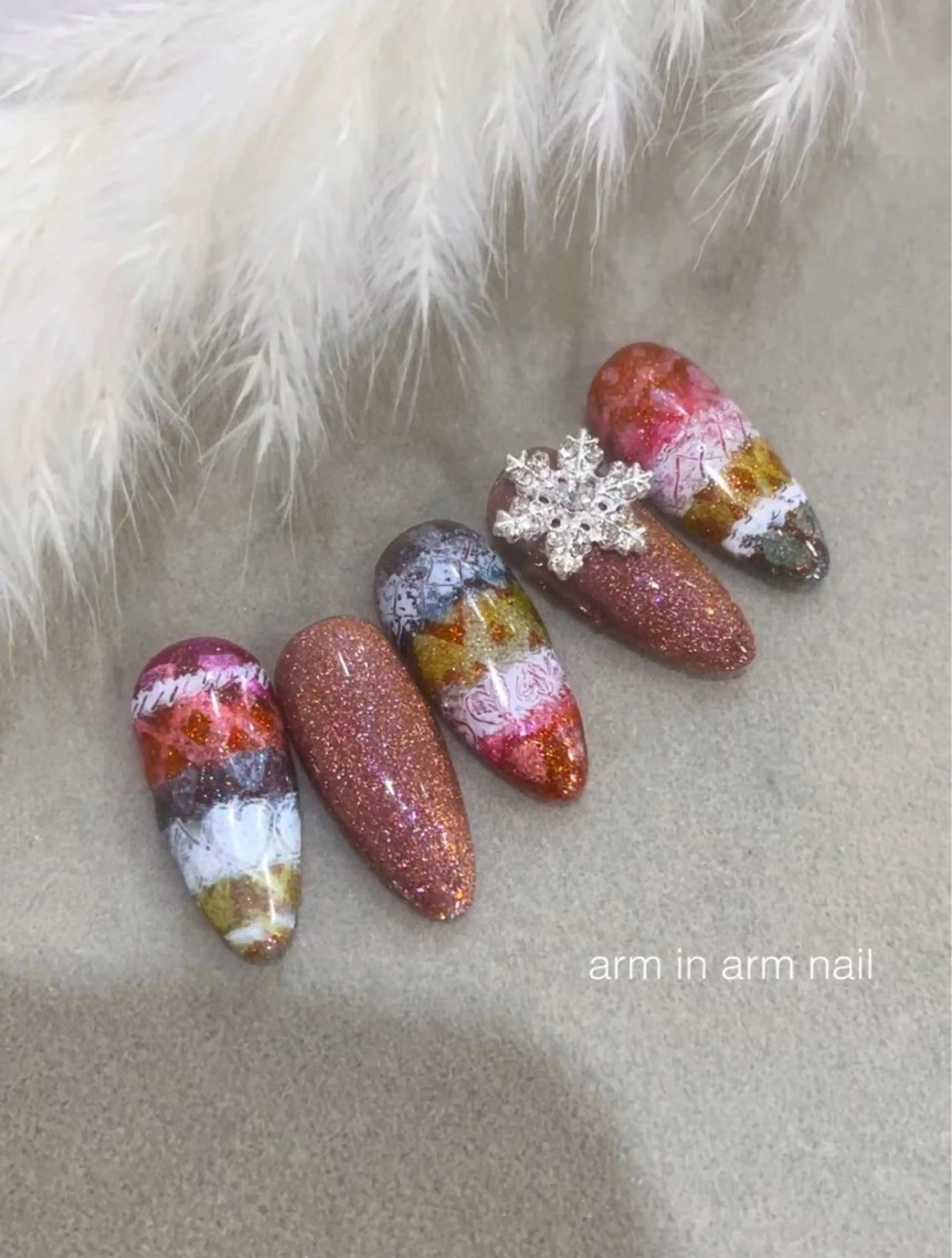 ネイル arm in arm ︎✿Yamamotoのマツエク・マツパデザイン