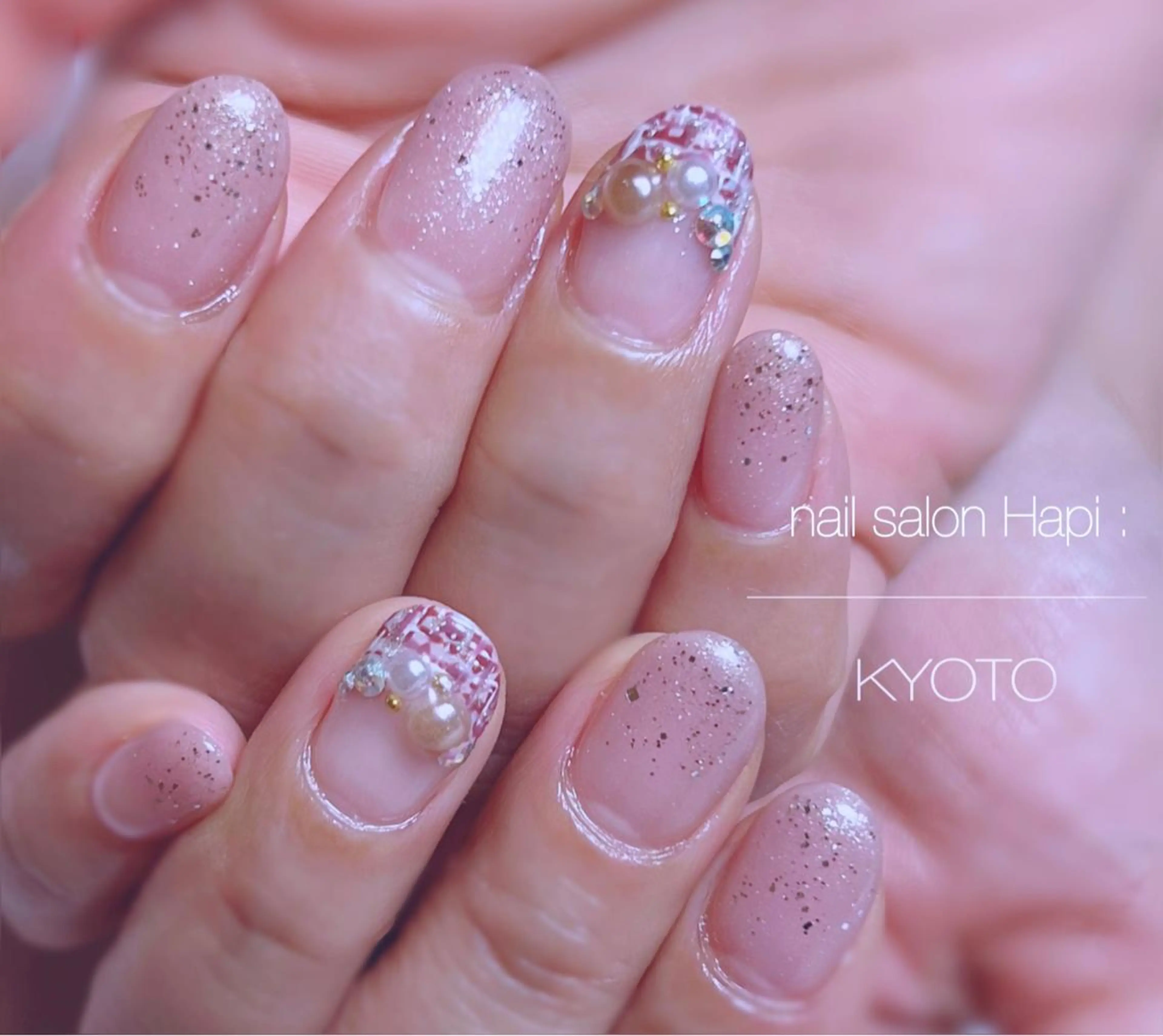 ネイル ブラウン ツイードネイル Rio nail まなみのネイルデザイン