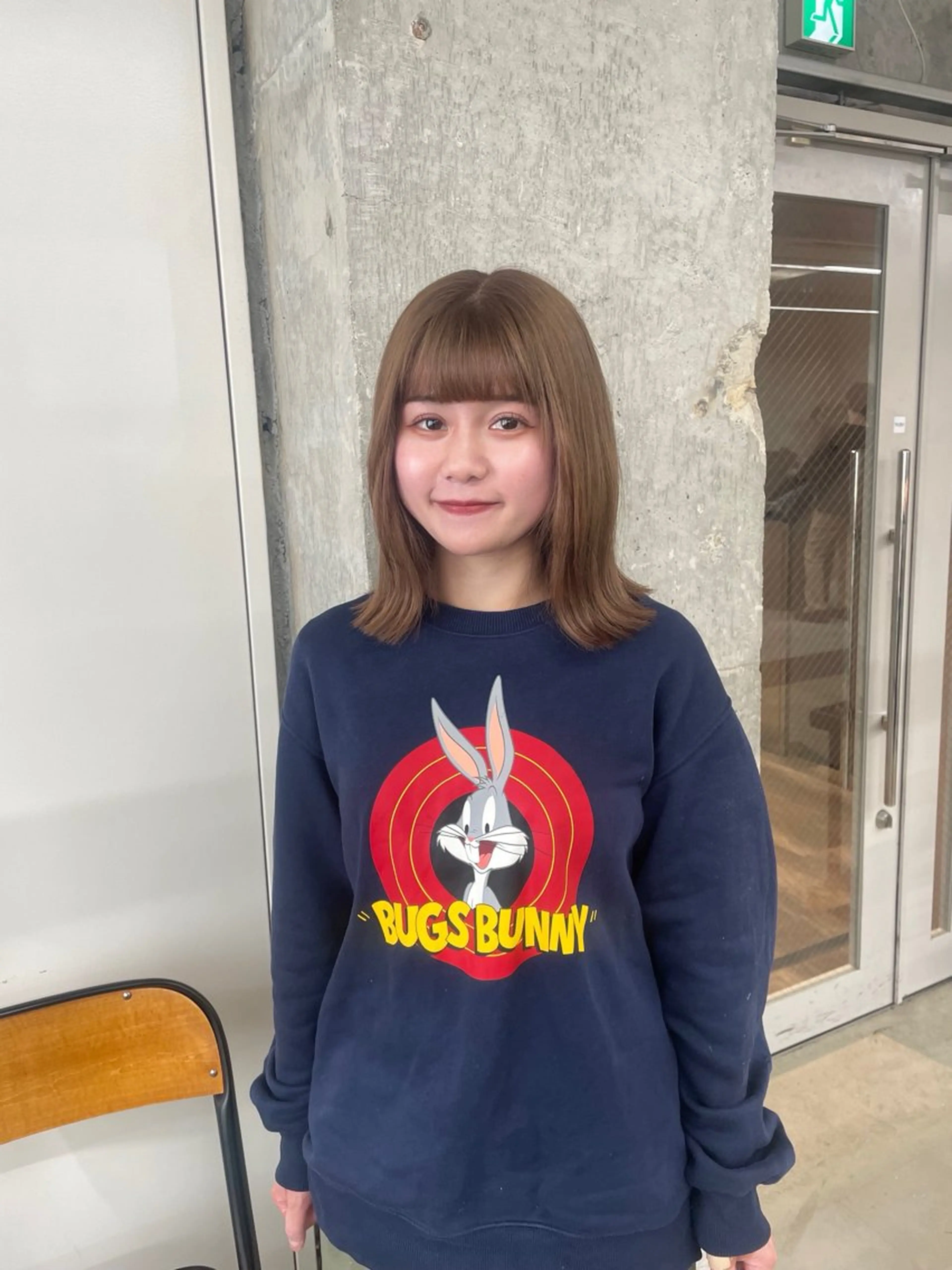 ミディアム カット ヘアカラー 鈴木瑛里/ブロンド ベージュ/男女のヘアスタイル