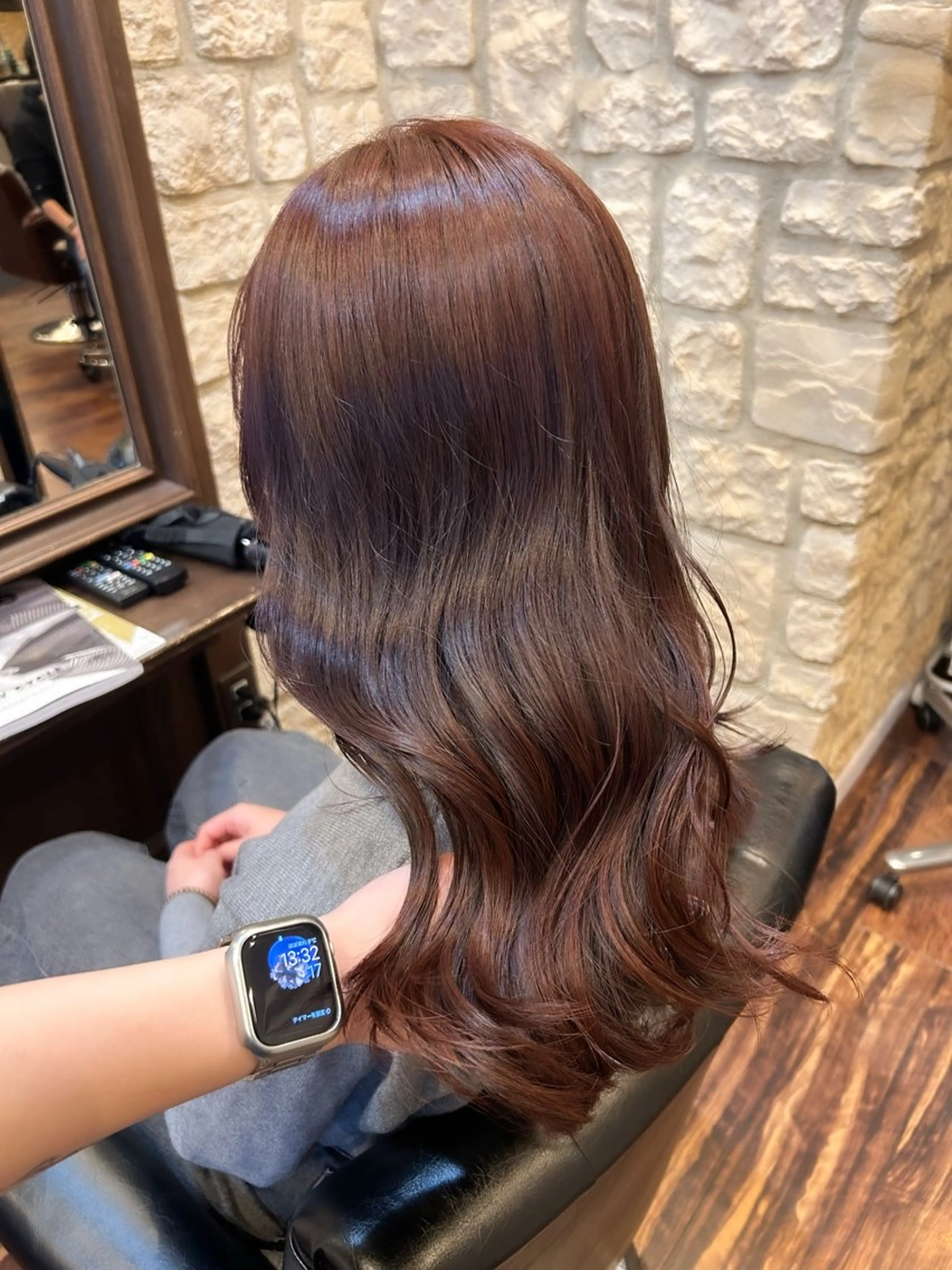 セミロング カラー ブリーチ オレンジ 🪼宮当 亜海🪼のヘアスタイル