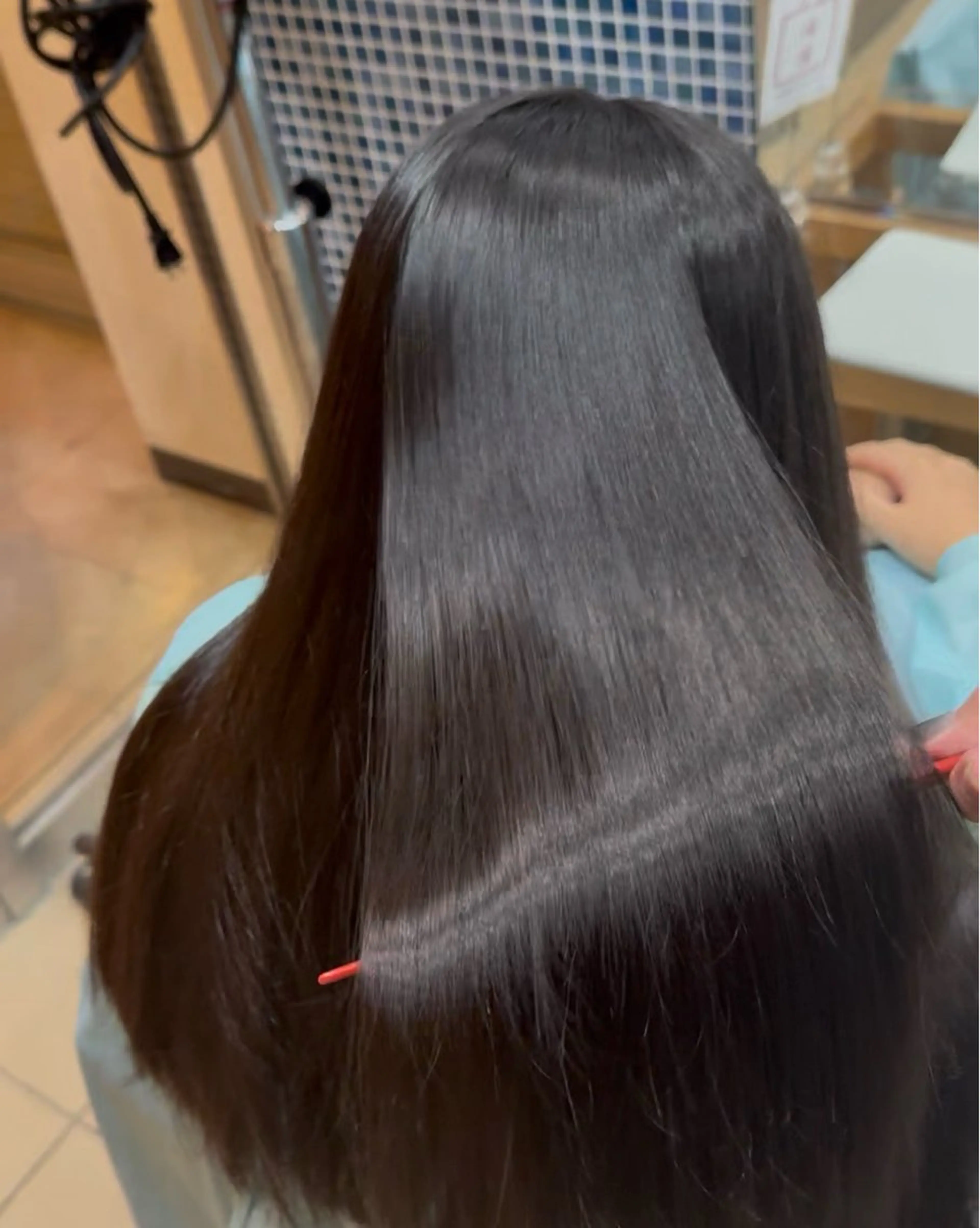 ☔️【縮毛矯正➕TR】🔋​〜​カット込み​〜​サラ艶髪【縮毛矯正/カラー/ボブ/レイヤー／日暮里/西日暮里】の写真