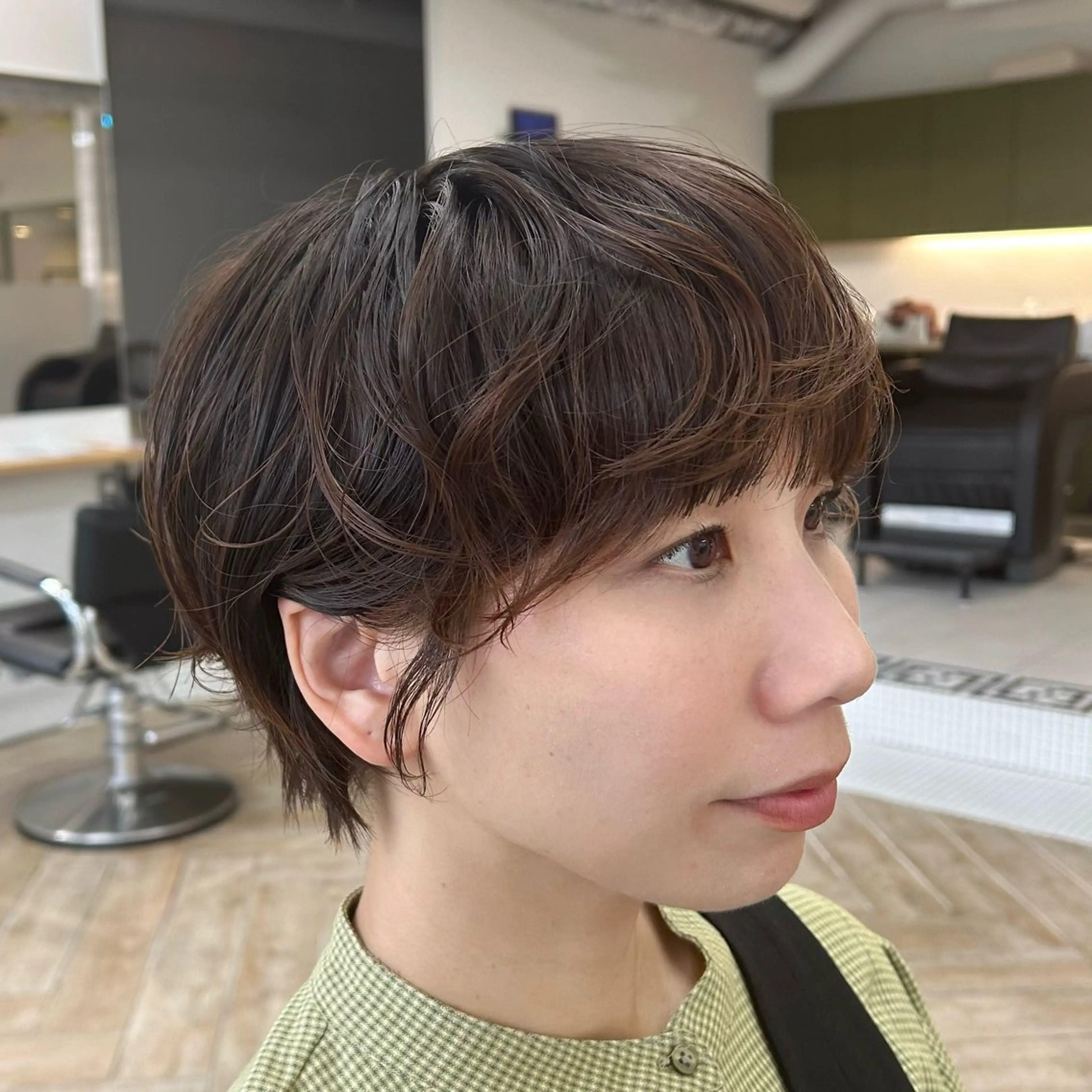 ショート パーマ 新潟/万代/レイヤー 韓国風/明間未来のヘアスタイル