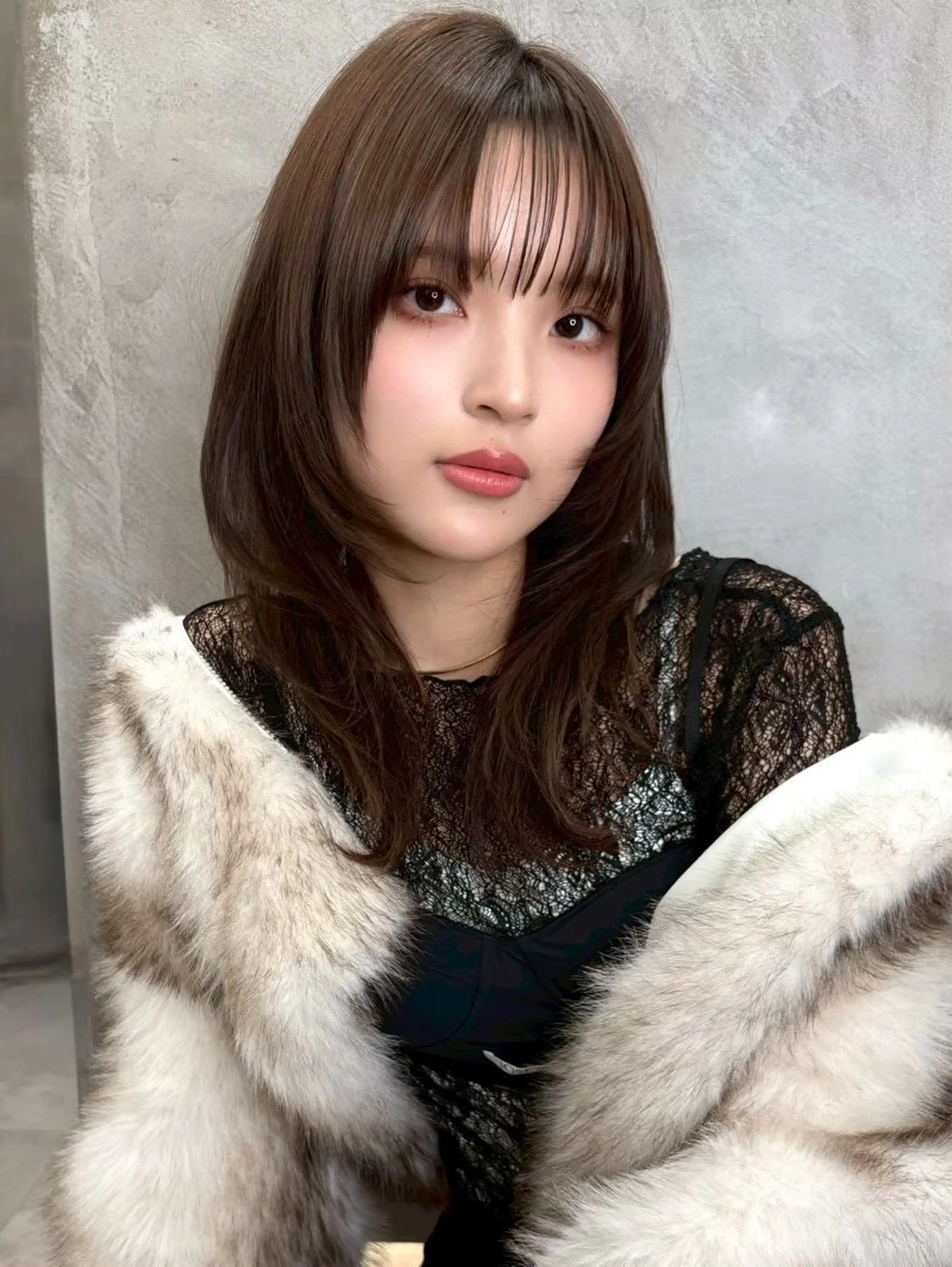 カラー ヘアカラー 透明感カラー🌱‬‪ 結衣のヘアスタイル