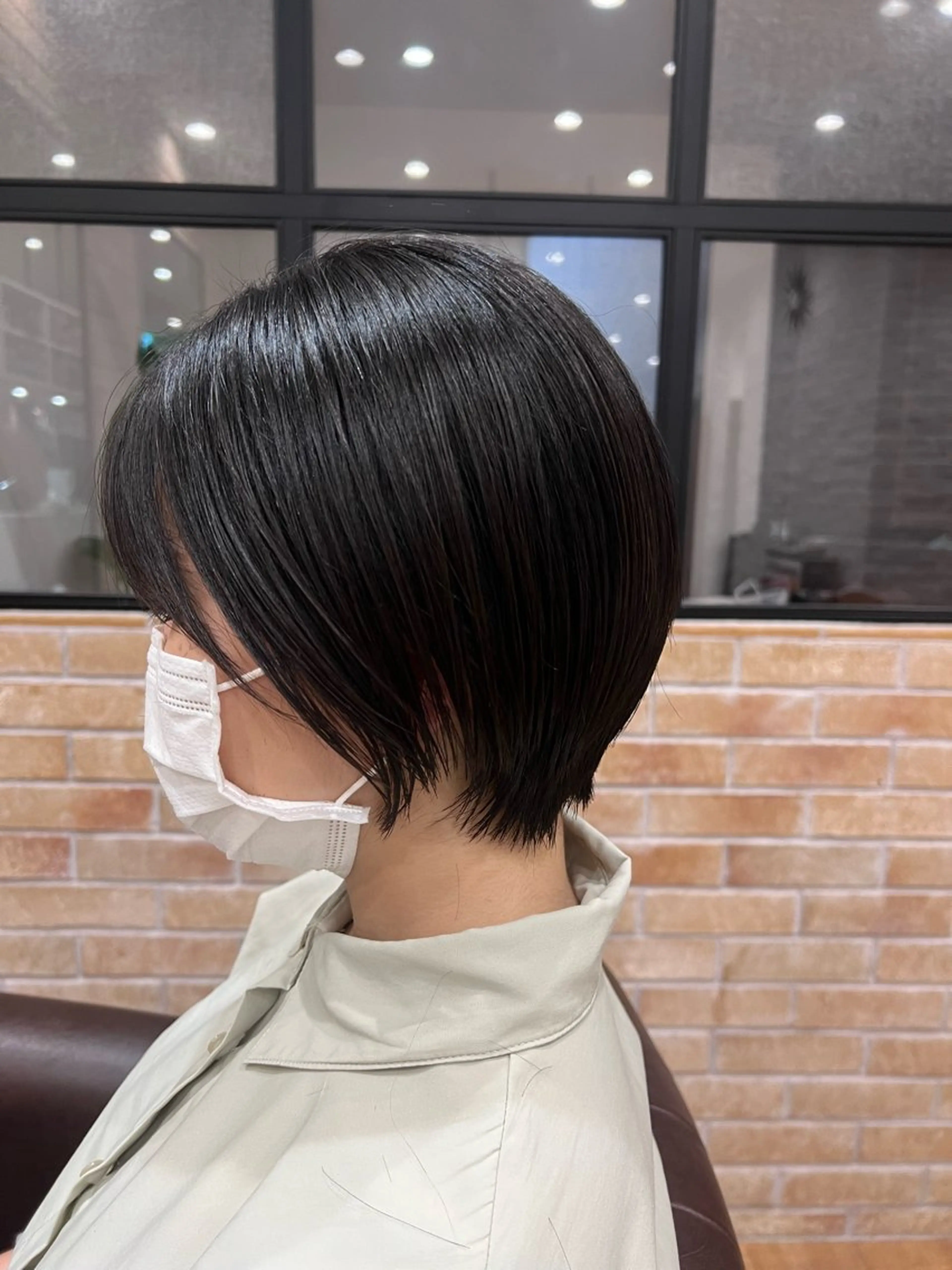 ショート ボブ/レイヤー/ 縮毛矯正/オオバコのヘアスタイル