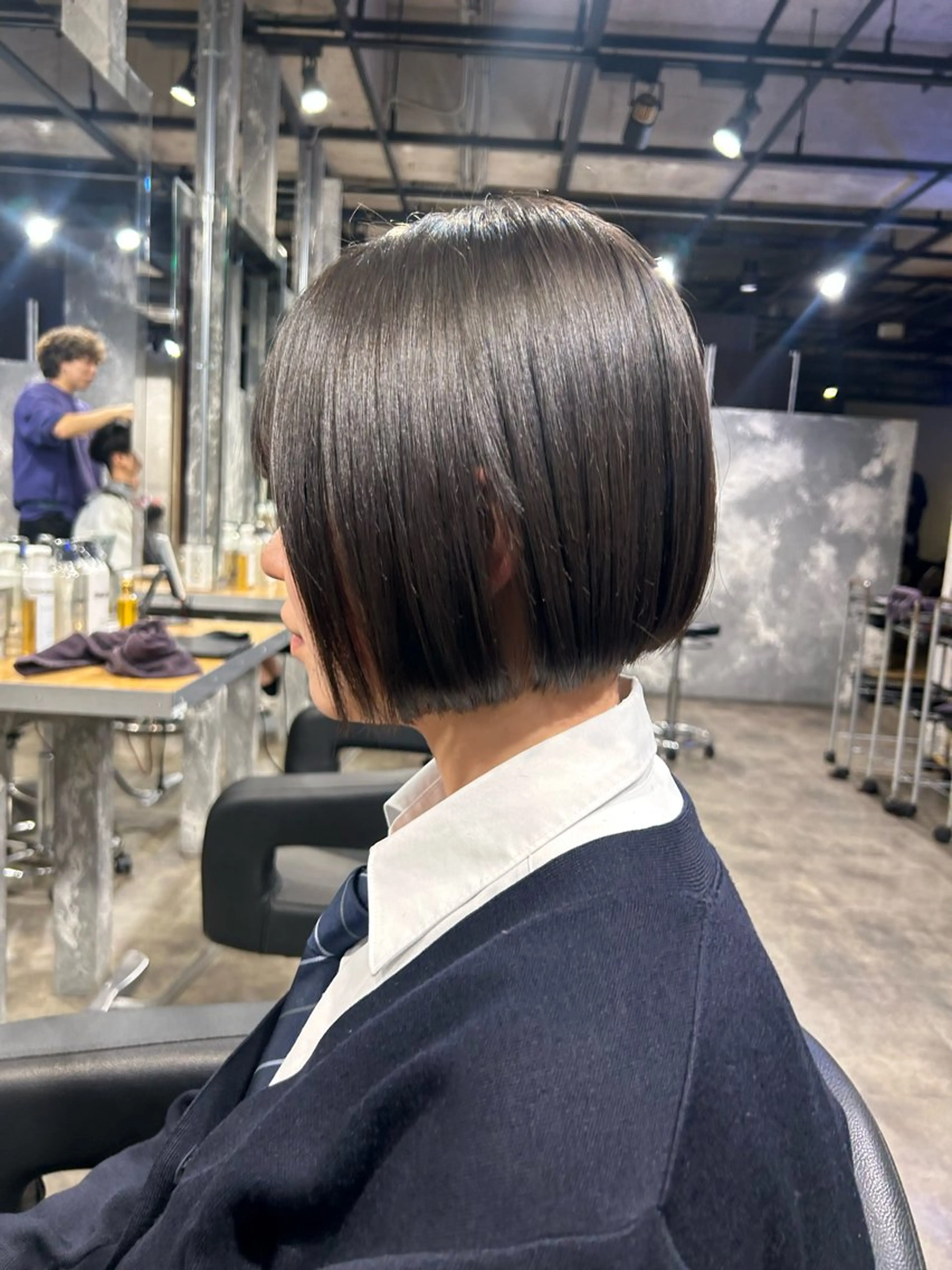 ショート カラー パーマ ヘアアレンジ メンズ 切りっぱなしボブ ボブ 【縮毛矯正ブリーチ】 MANATO🌈のヘアスタイル