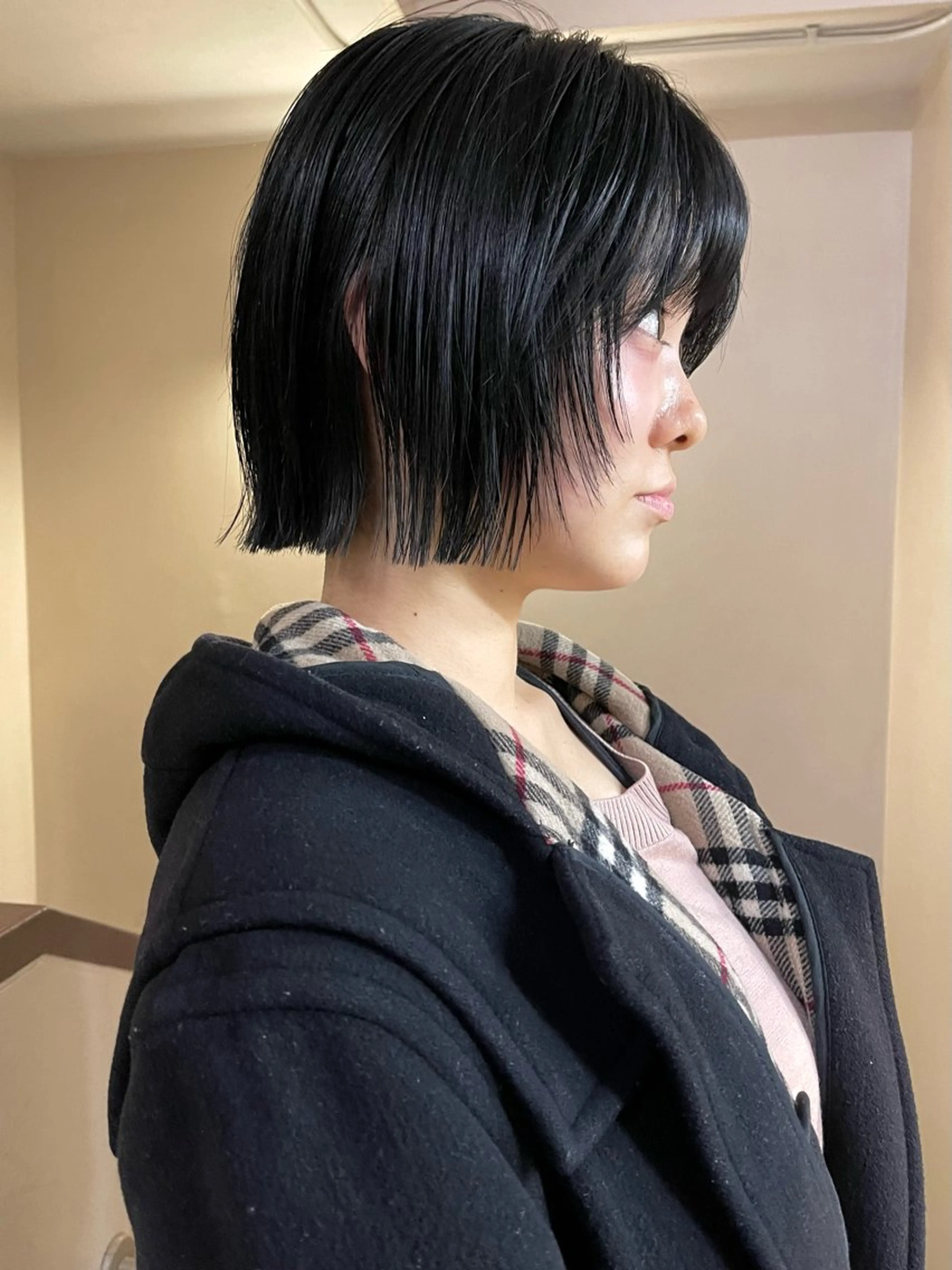 ミディアム カラー カット ヘアカラー トリートメント ヘアセット 安部佑哉/ハイトーン /レイヤー/ブリーチのヘアスタイル