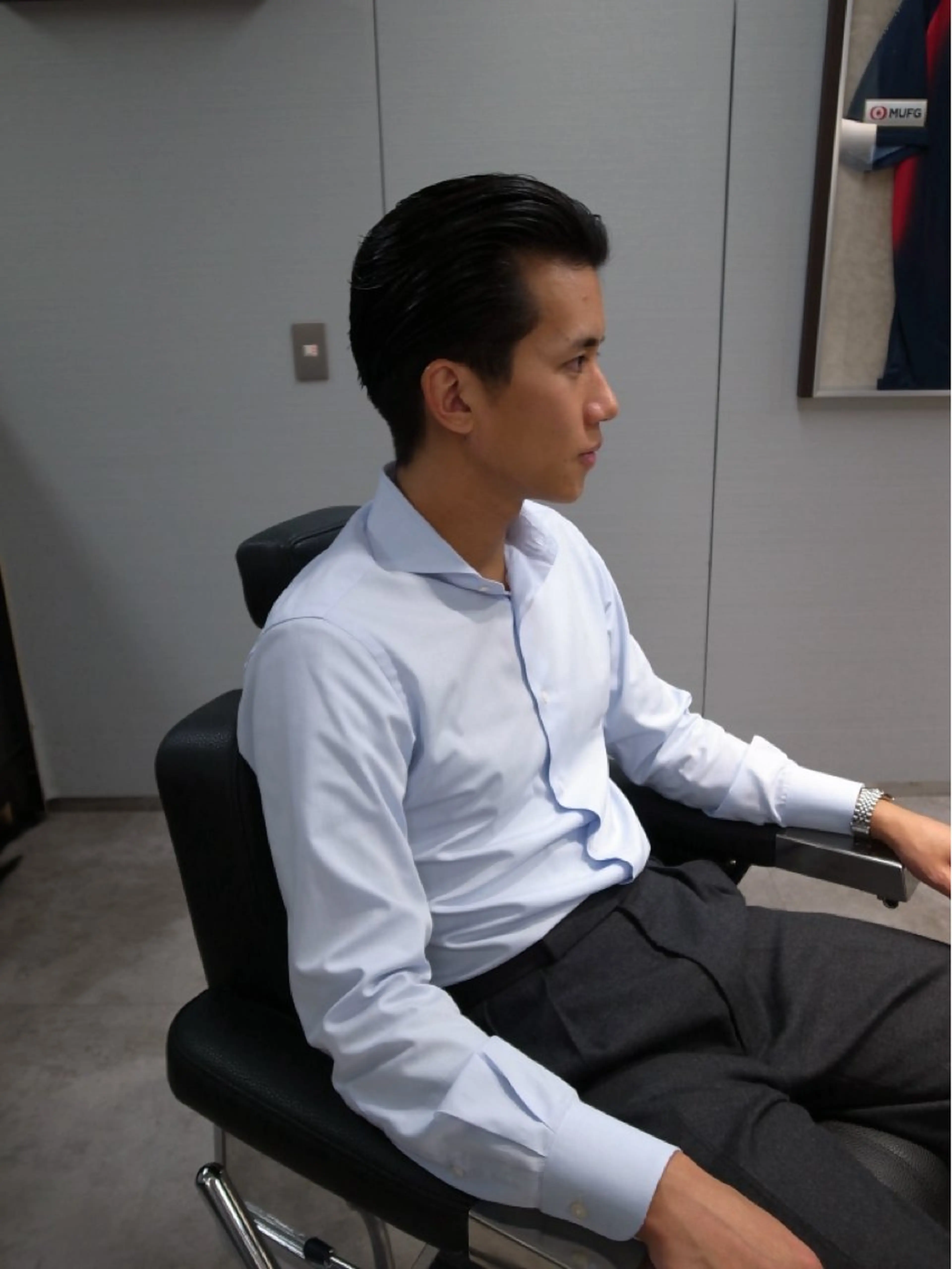 ショート パーマ メンズ オールバック ビジネス カット 💈メンズフェード 特化DAIYA💈の眉毛・アイブロウイメージ