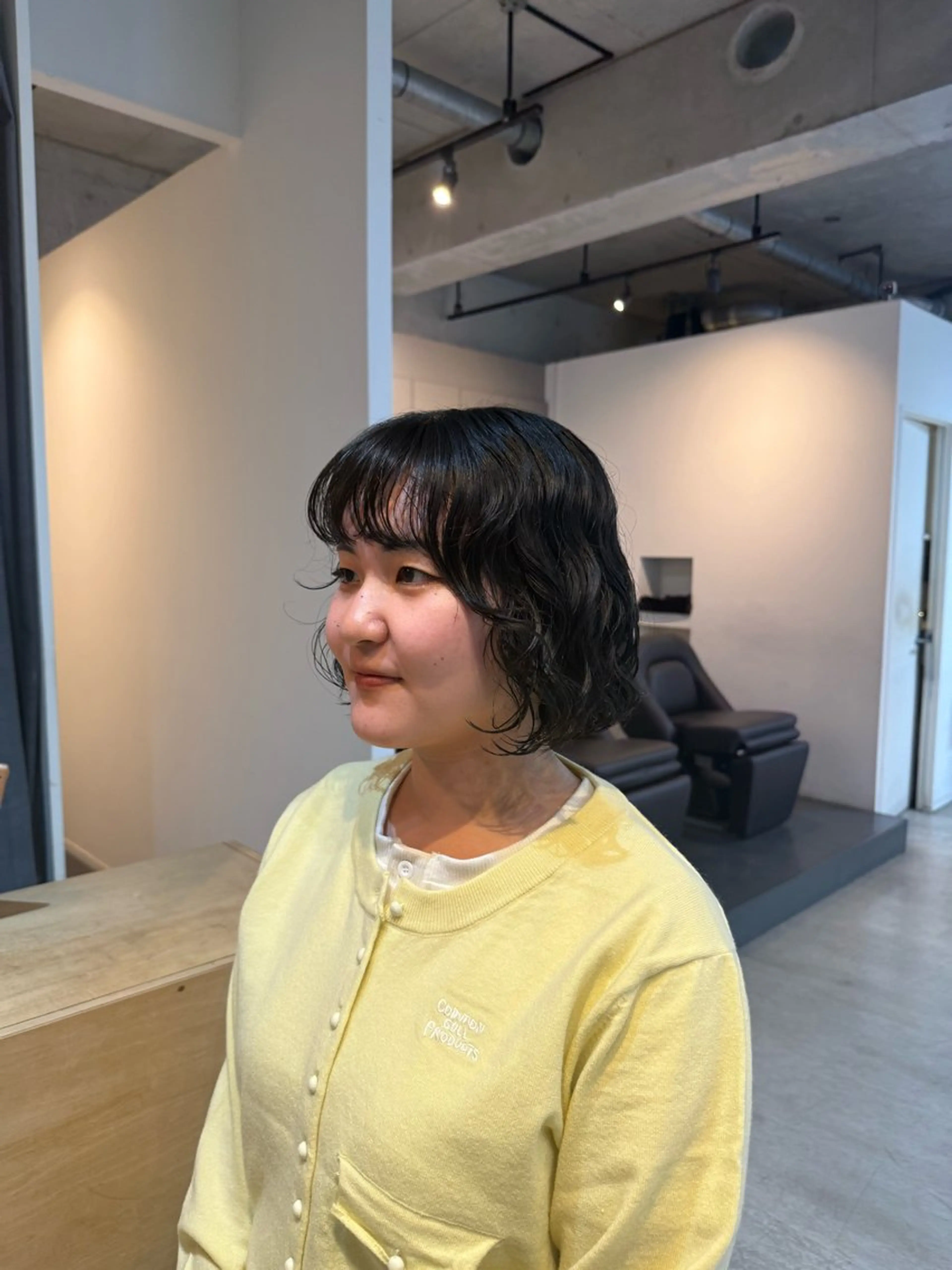 ミディアム カット パーマ トリートメント デジタルパーマ/ ウェーブパーマ/神野のヘアスタイル