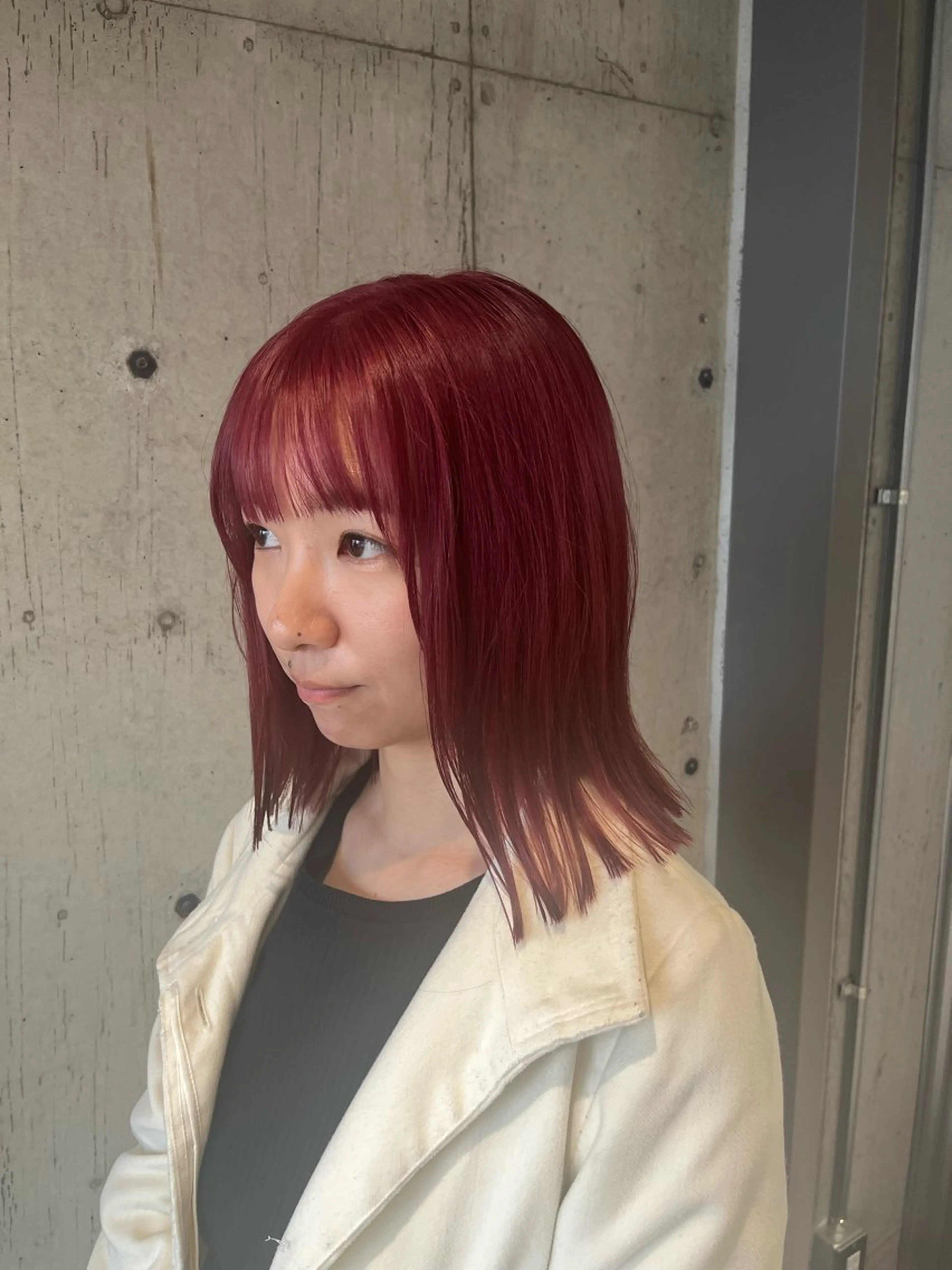 ミディアム カラー ヘアアレンジ カット ヘアカラー トリートメント ボブ×艶カラー 特化・リクト💥のヘアスタイル