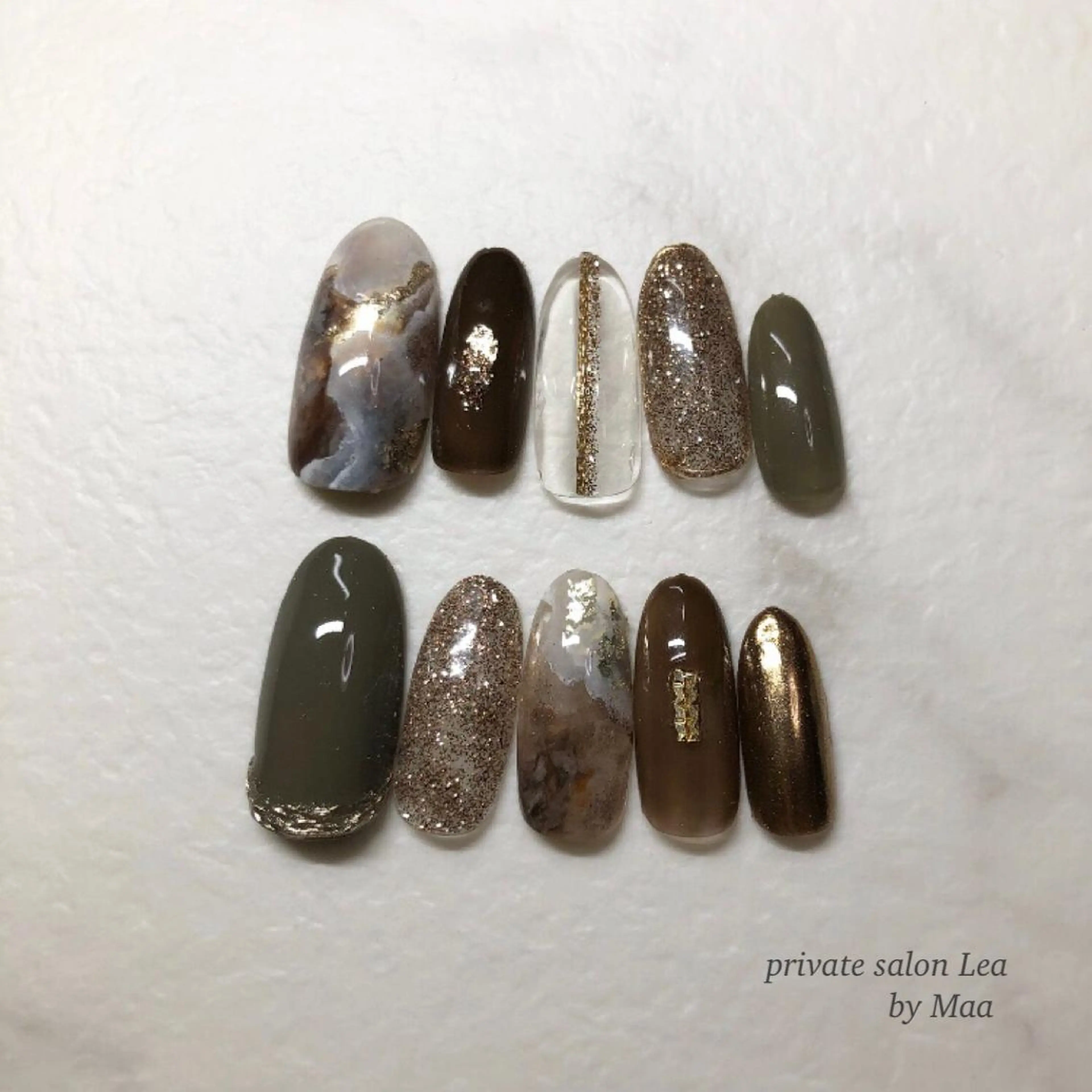 ネイル 大理石ネイル(マーブル) ニュアンスネイル ハンドネイル private_ salon.Leaのネイルデザイン