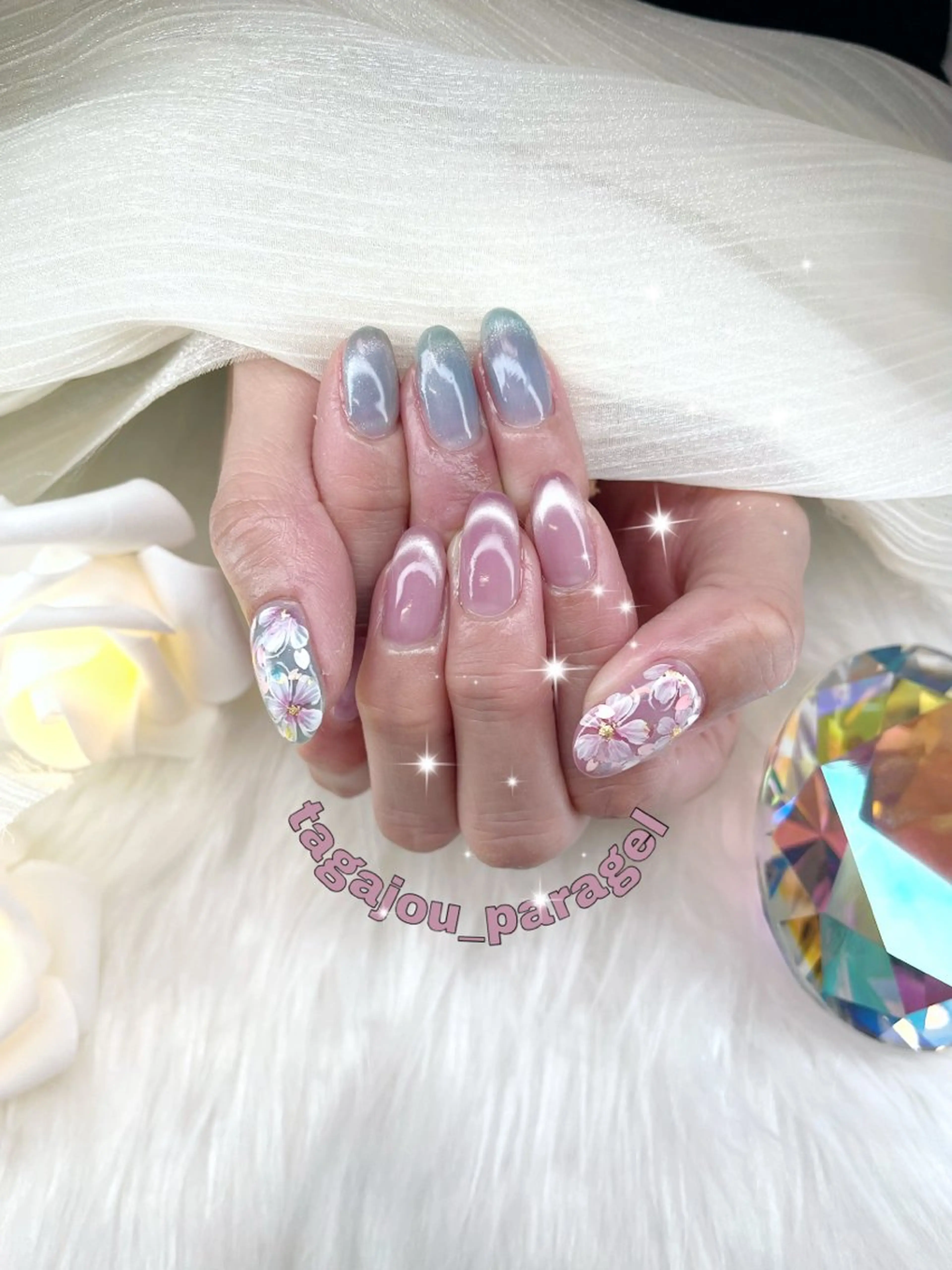 ネイル マグネットネイル 多賀城 パラジェルのネイルデザイン