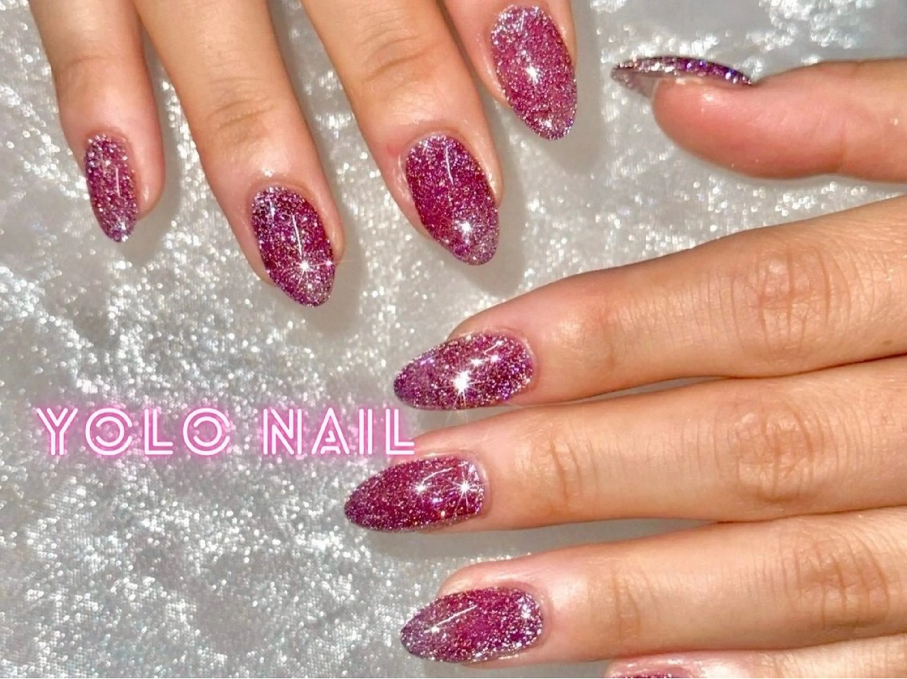 ネイル フラッシュネイル ラメ(グリッター) ハンドネイル 田本 和音のネイルデザイン