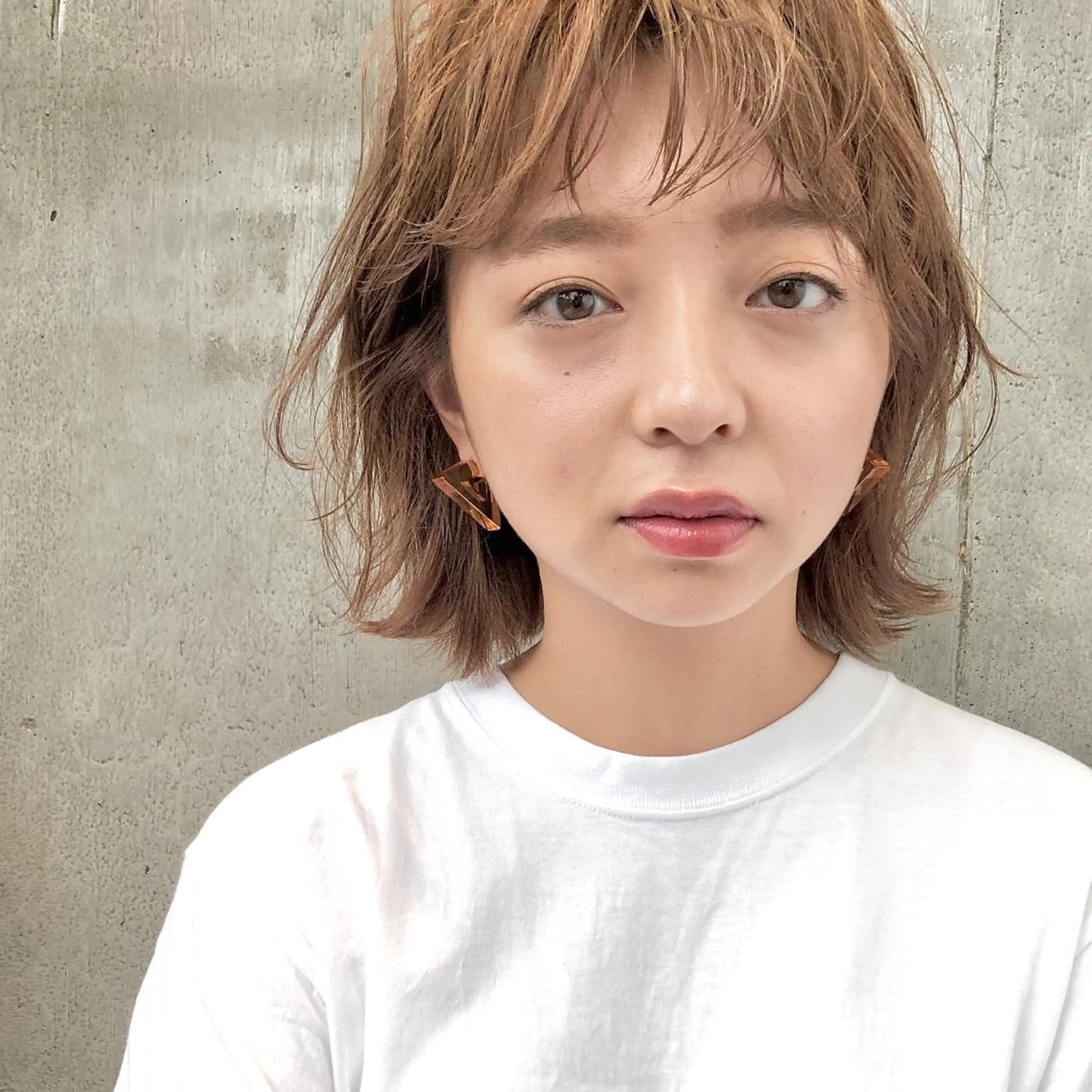 ミディアム カラー パーマ ヘアアレンジ 【ダメージレス施術】 【透明感】北村 拓也のヘアスタイル