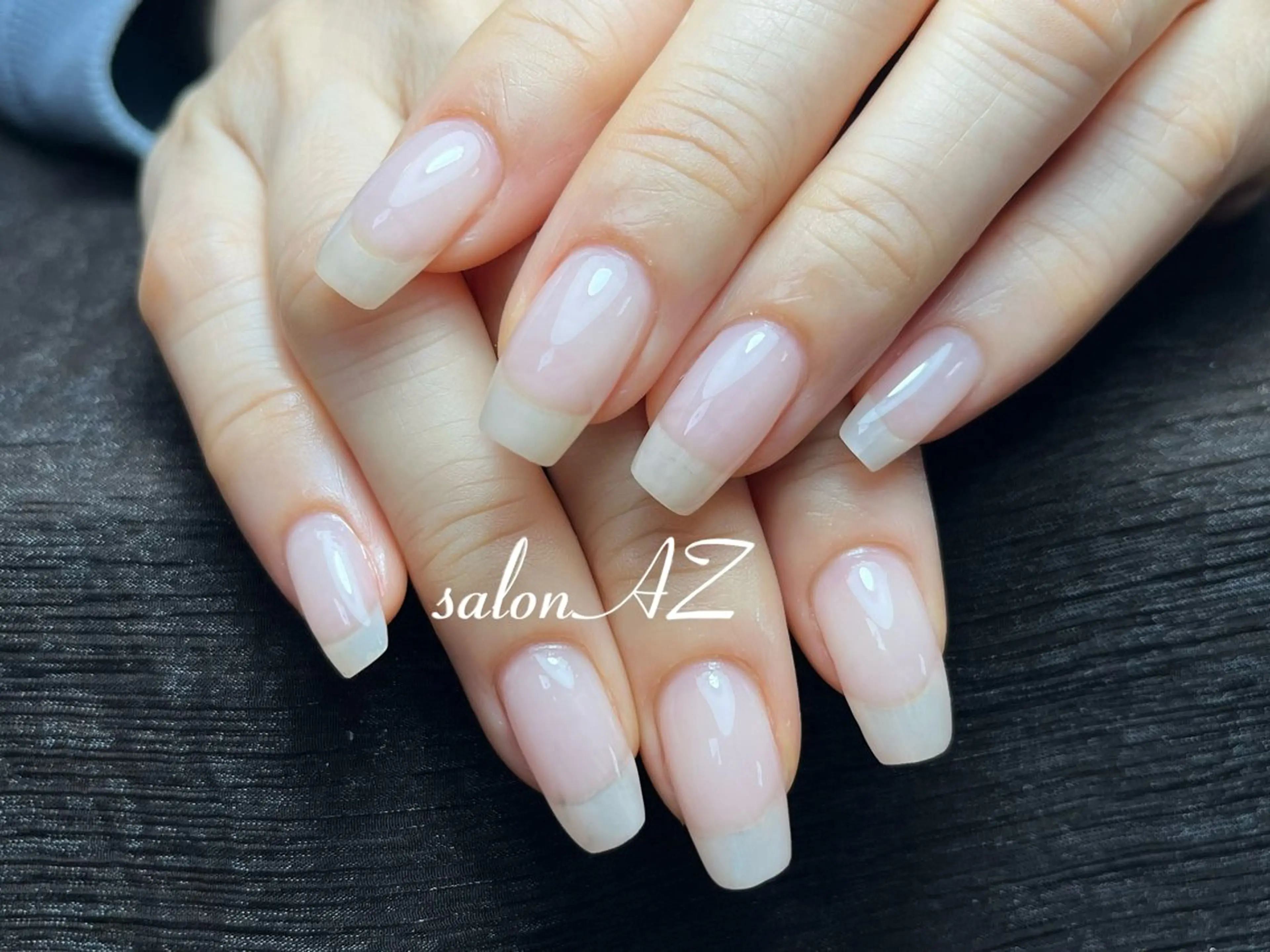 ネイル 桜ネイル 長さ出し フットネイル フレンチネイル ジェルネイル salon AZのネイルデザイン