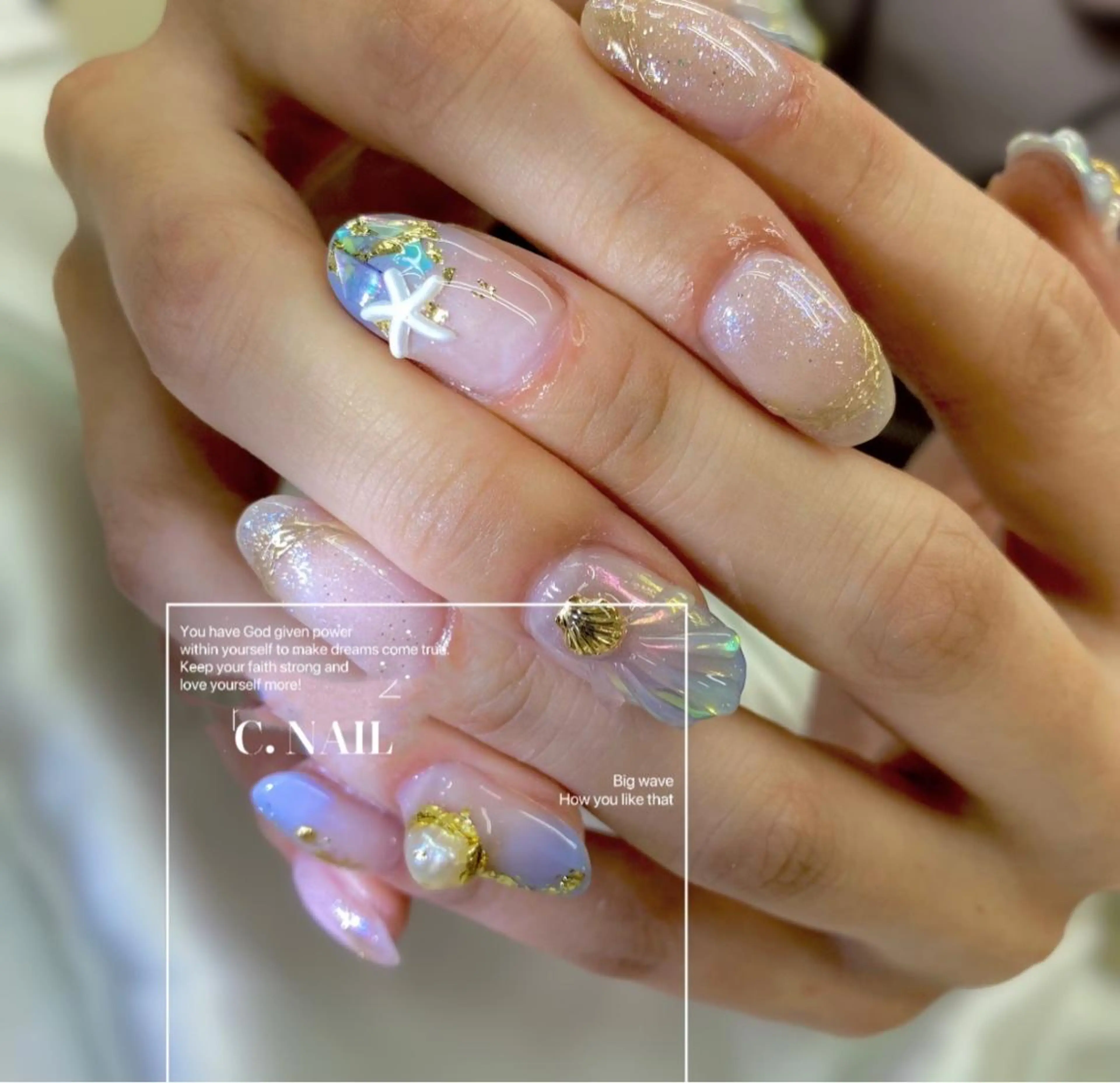 ネイル ジェルネイル 夏ネイル C.Nail &Eye筑紫駅のネイルデザイン
