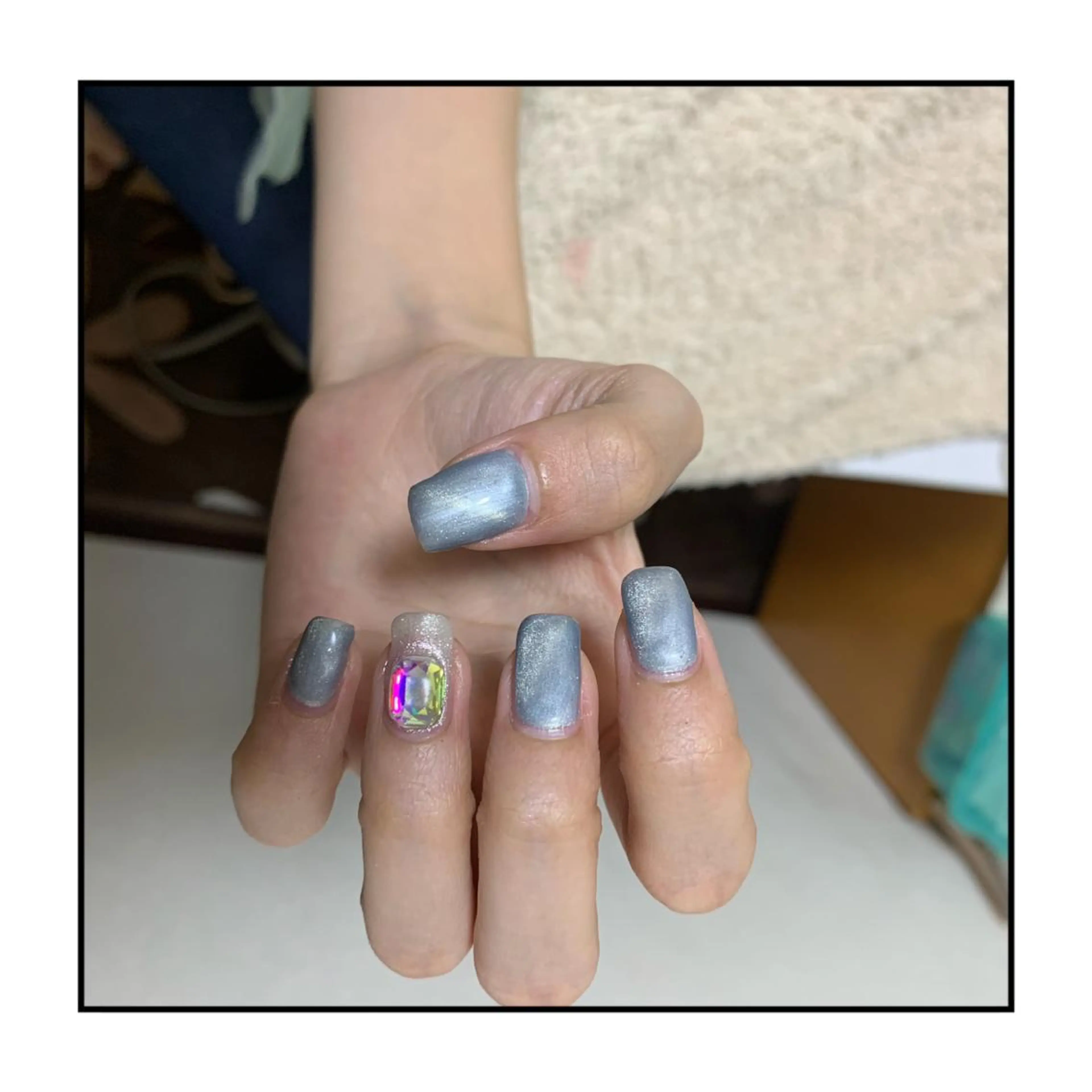 ネイル マグネットネイル ワンカラーネイル 林 ✨syousyouのネイルデザイン