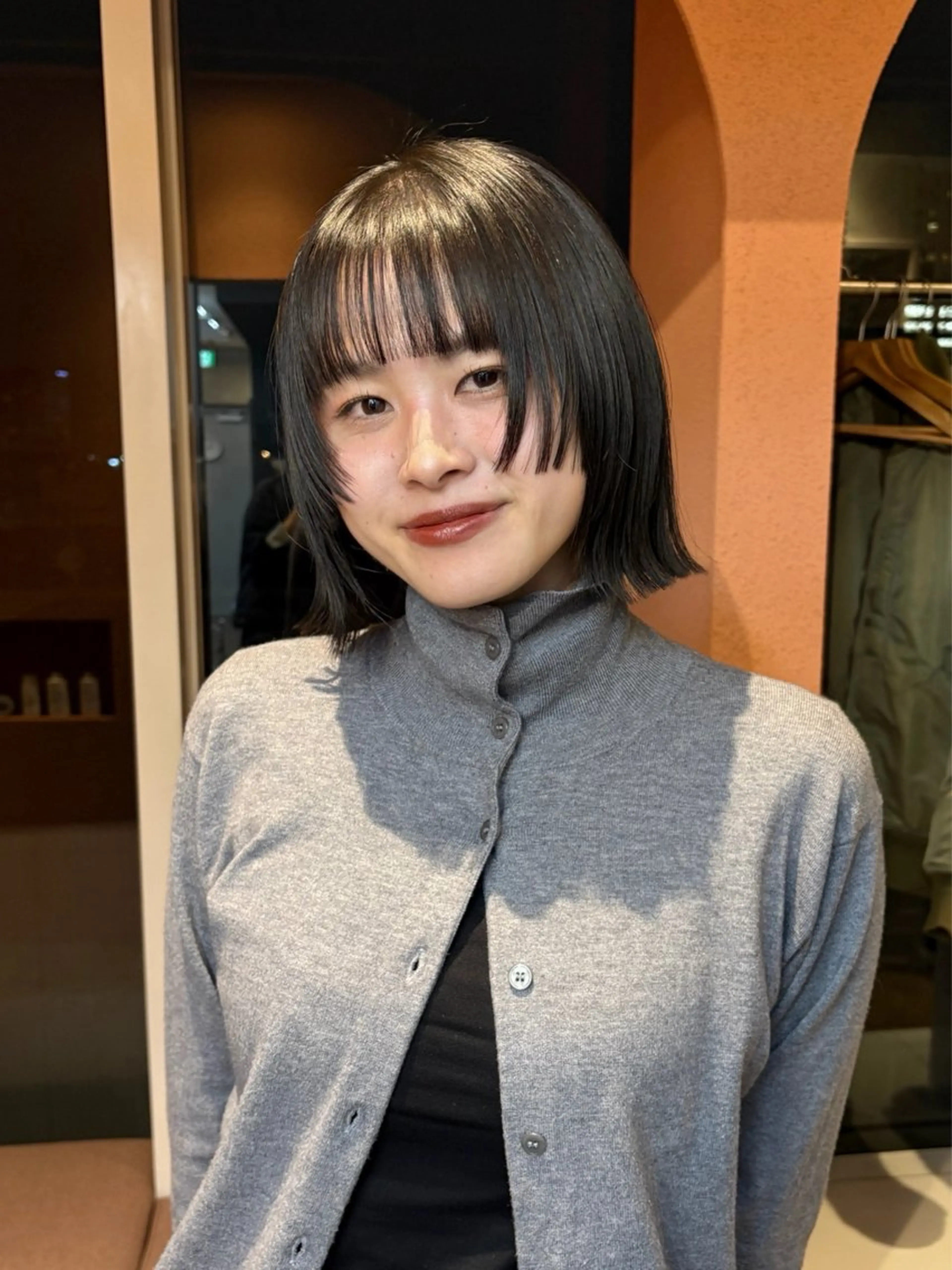 ミディアム ボブ カット ヘアカラー 🍸nana/透明感 カラー/レイヤー✨のヘアスタイル