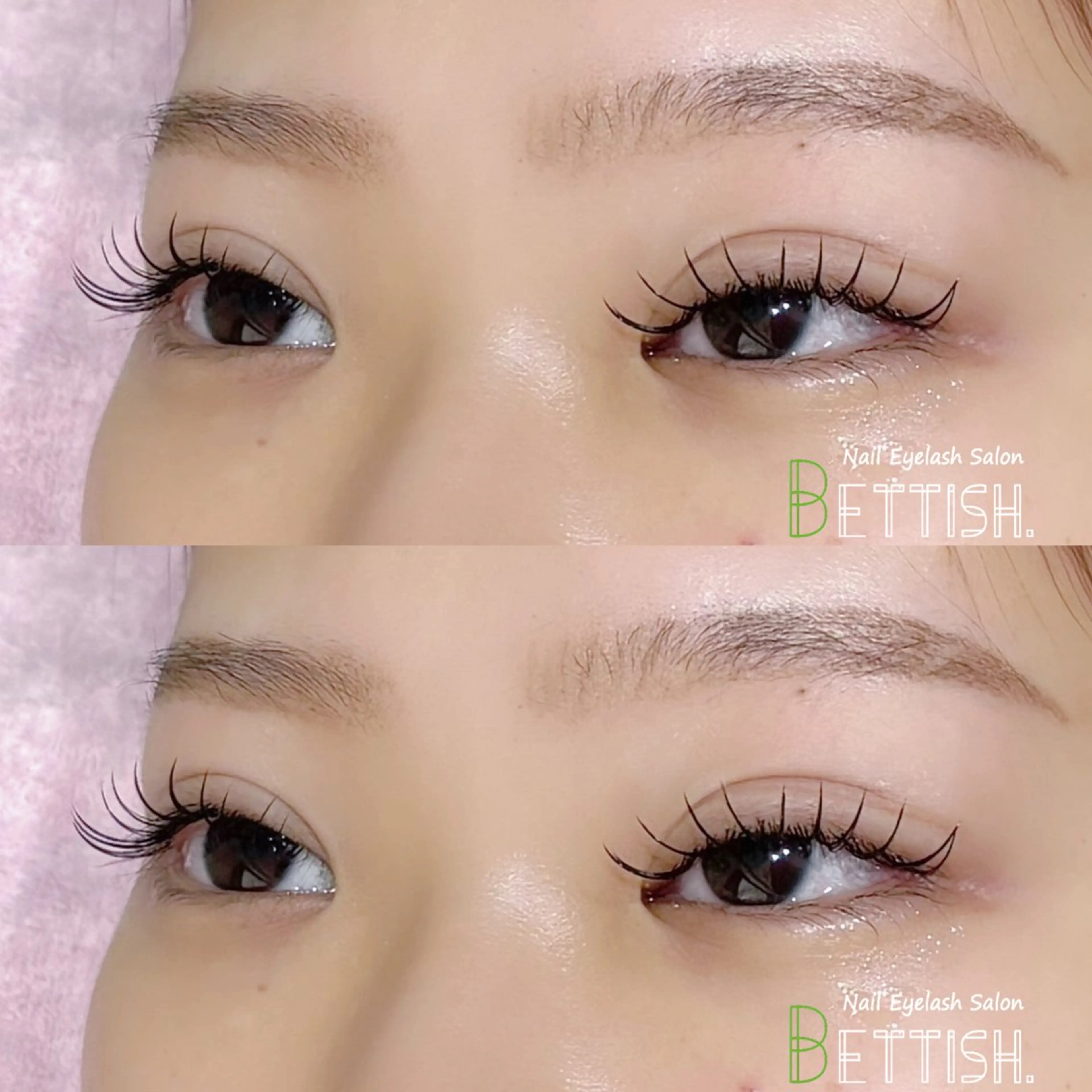 マツエク・マツパ フラットラッシュ BETTISH🩵 SERIのマツエク・マツパデザイン