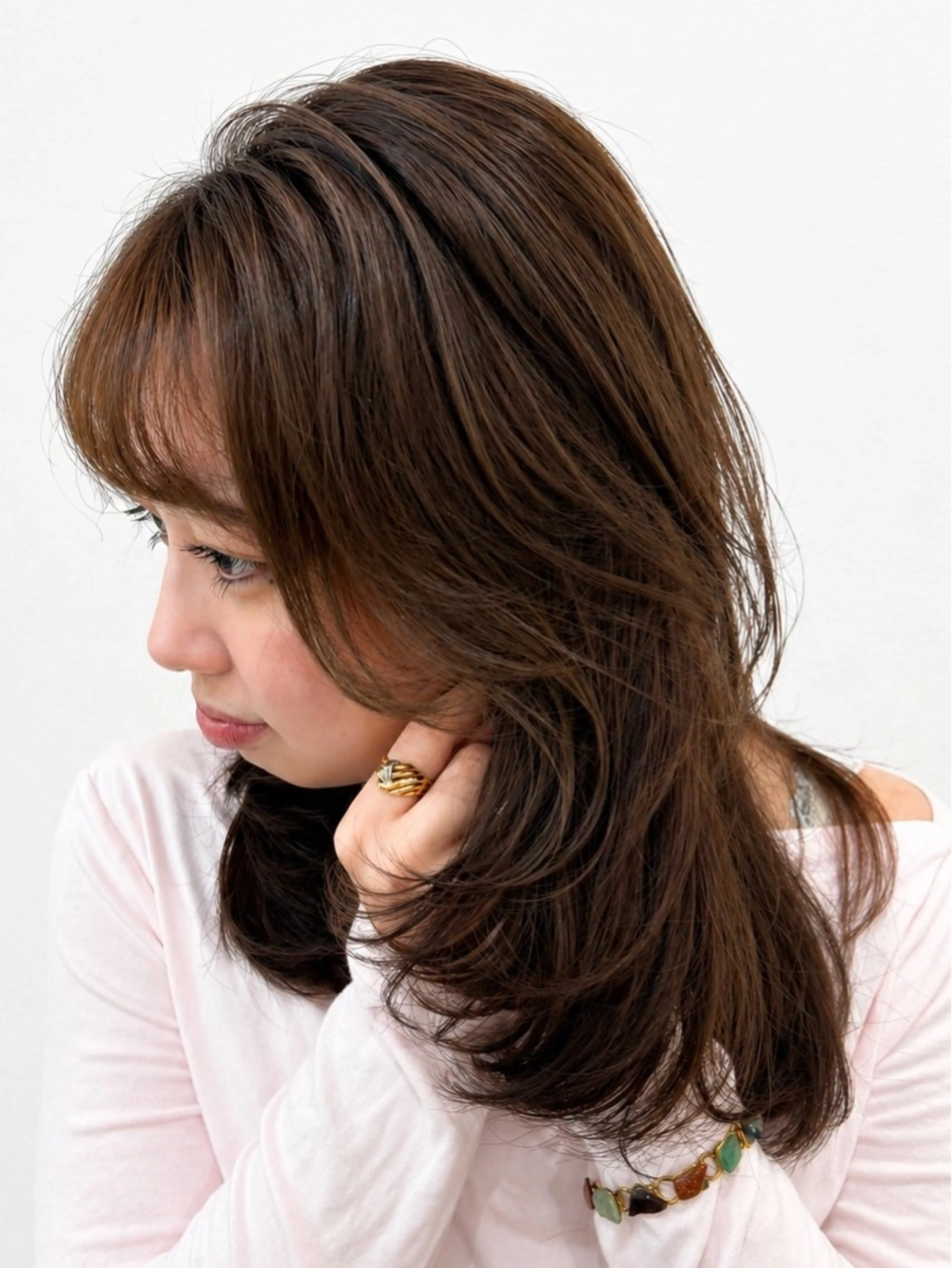 セミロング レイヤーカット 大船/レイヤーカット Kananiのヘアスタイル