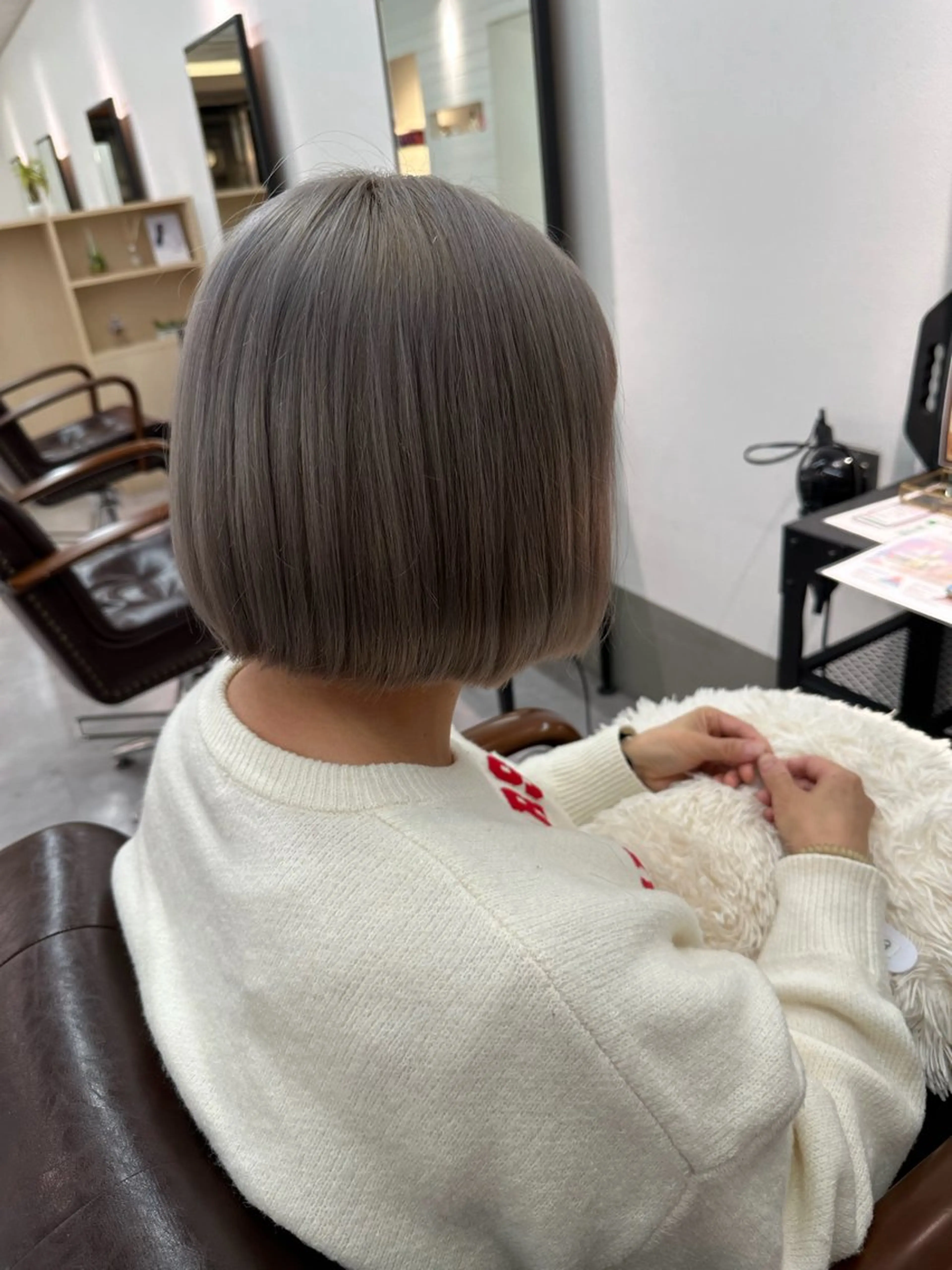 ミディアム カラー 黒木 悠大のヘアスタイル