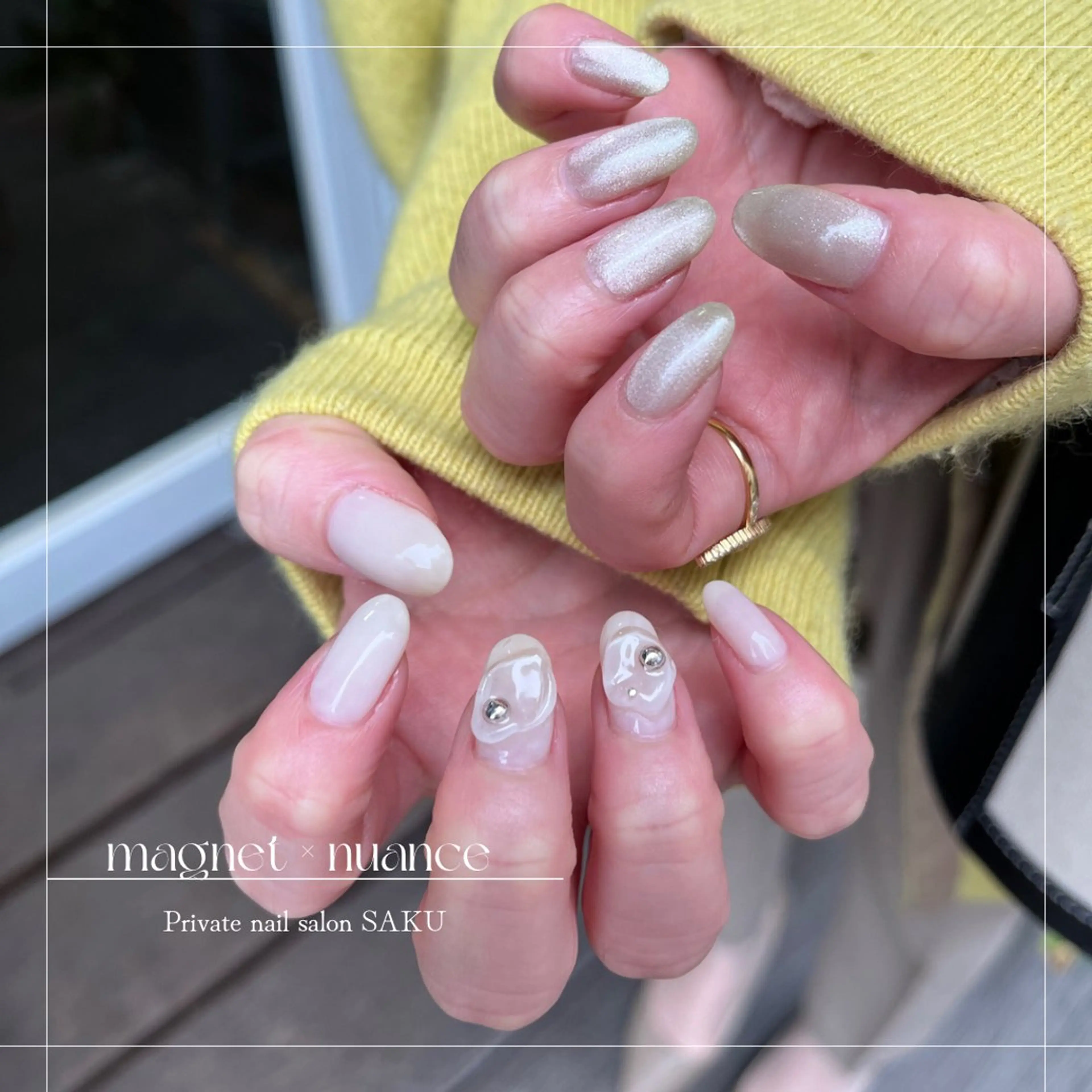 ネイル ニュアンスネイル シンプルネイル ハンドネイル SAKU nail 作島茜のネイルデザイン