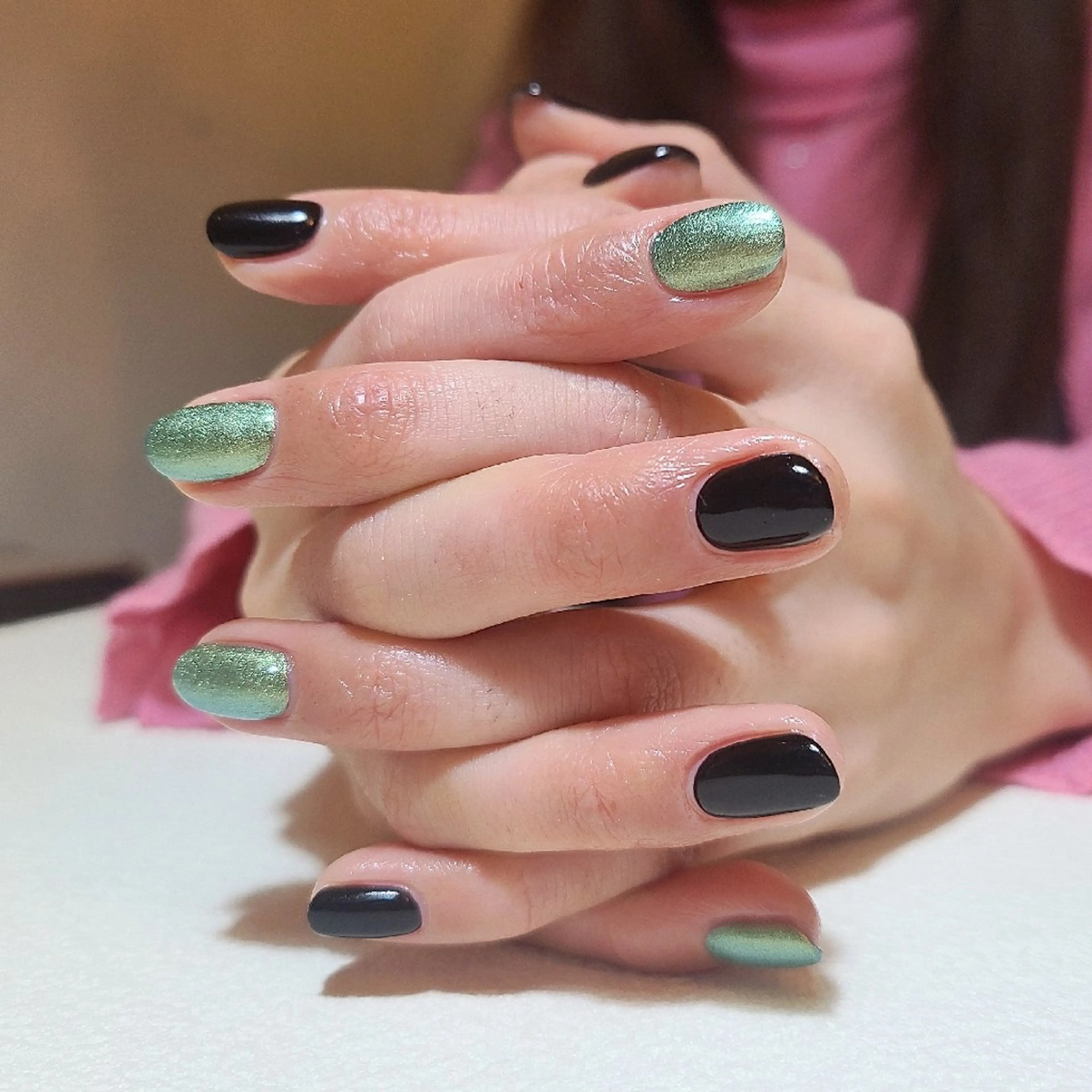 ネイル グリーン ワンカラーネイル 佐々木 優のネイルデザイン