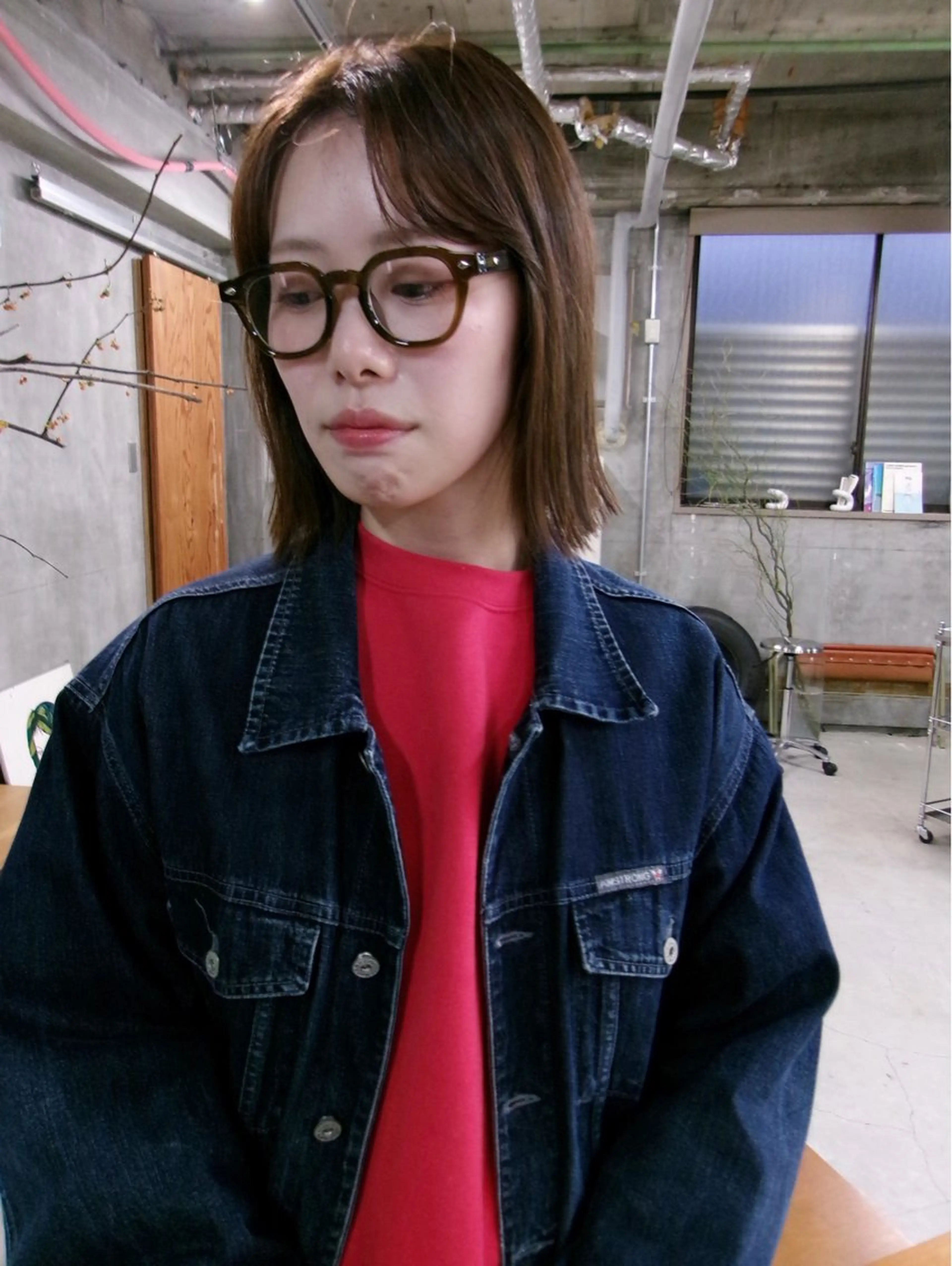 ミディアム カラー サトウ レンマのヘアスタイル