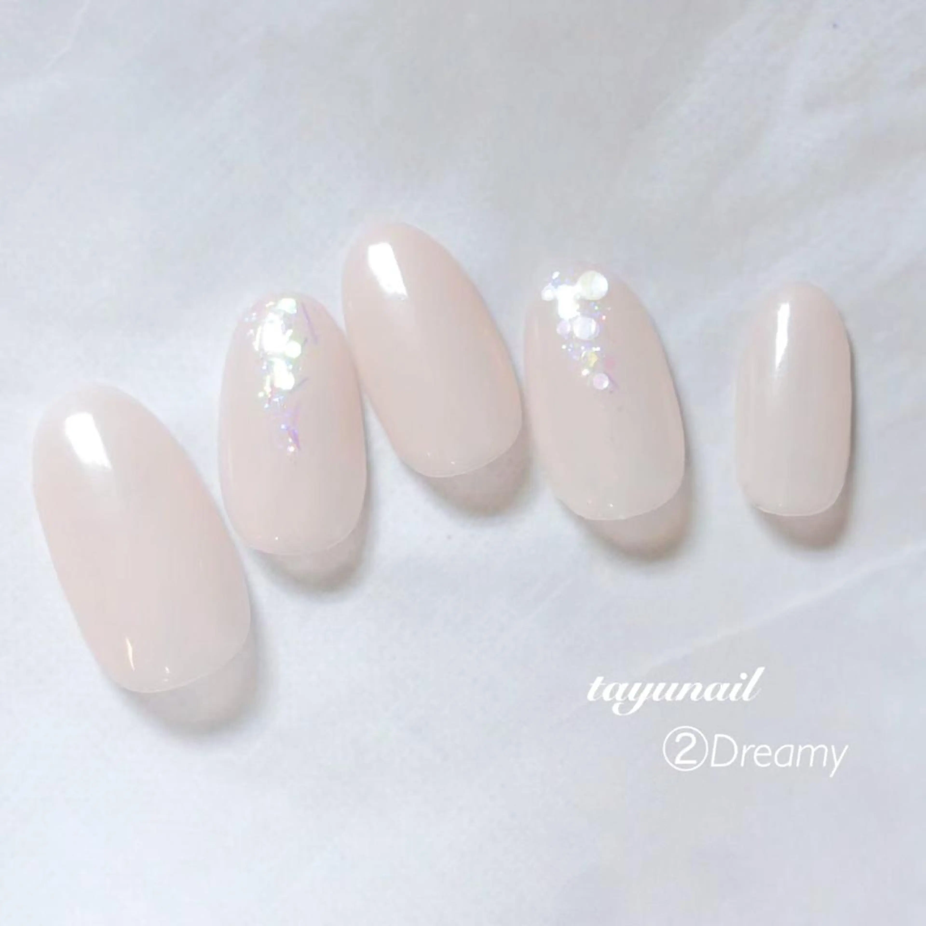 ネイル アートネイル ブルー ジェルネイル ホログラムネイル ニュアンスネイル ネイルサロン 【たゆnail】のネイルデザイン