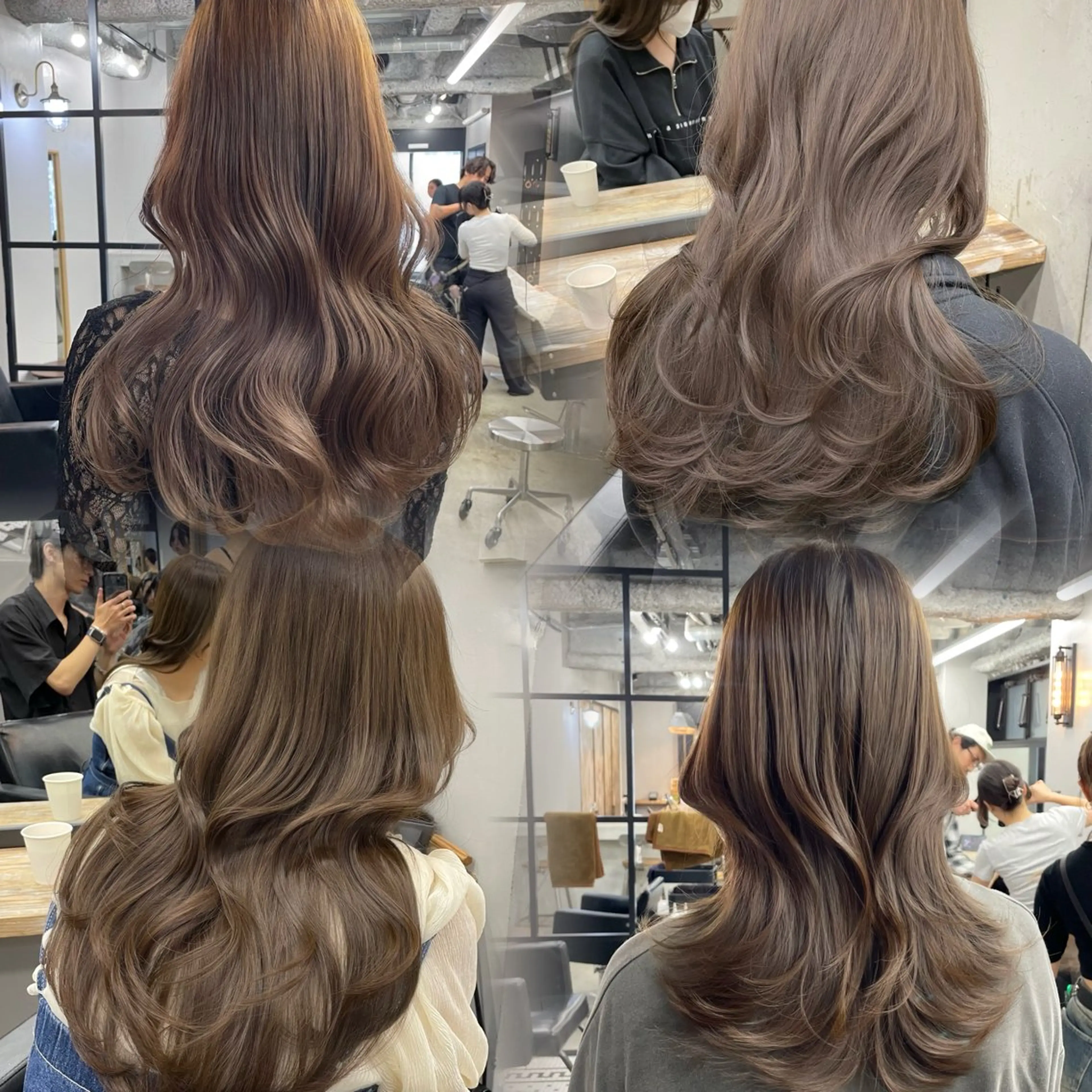 ロング カラー ヘアカラー 新宿/韓国ヘア/ 髪質改善ストレートのヘアスタイル