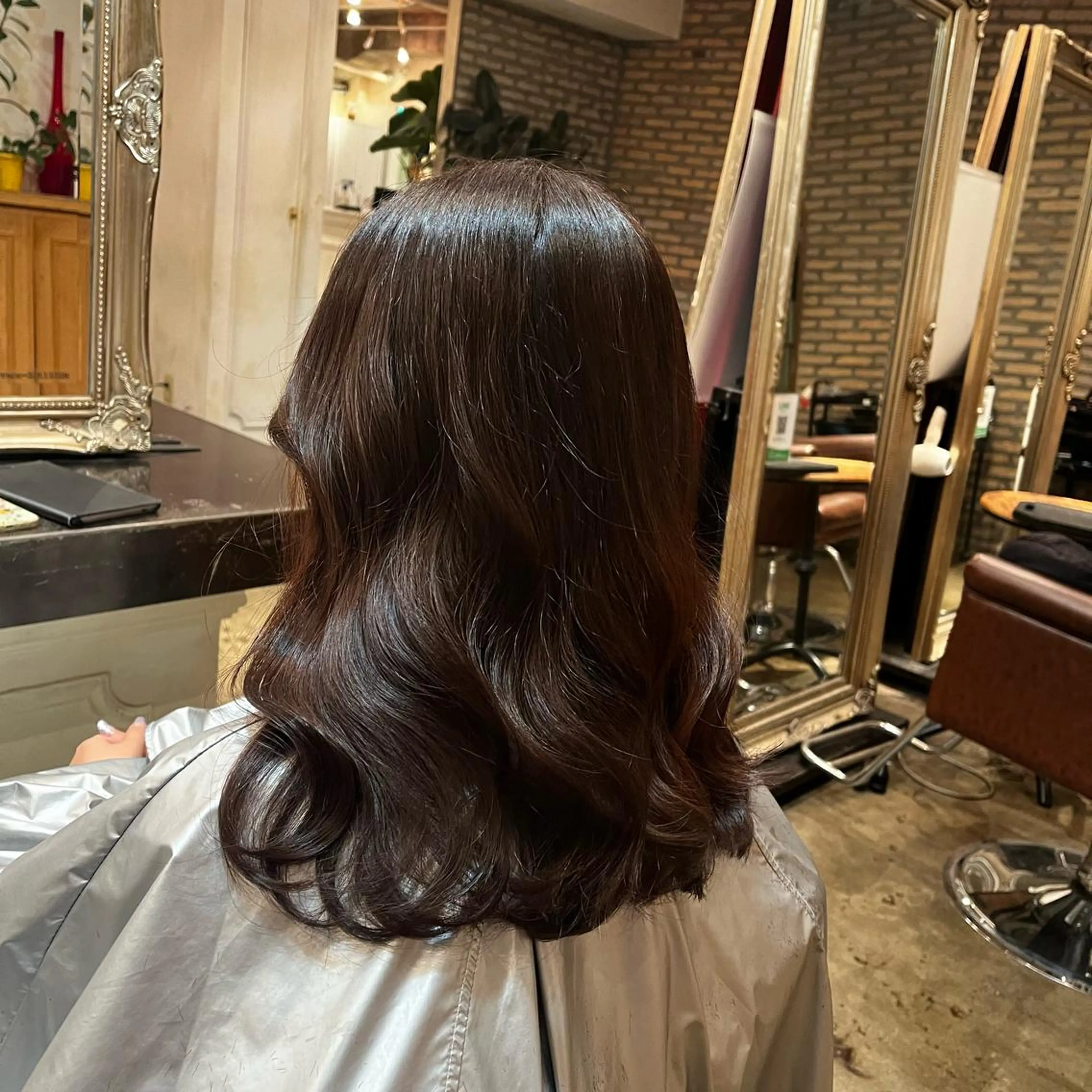 セミロング カット ヘアカラー トリートメント 髪質改善/shuki 韓国/代表取締役のヘアスタイル