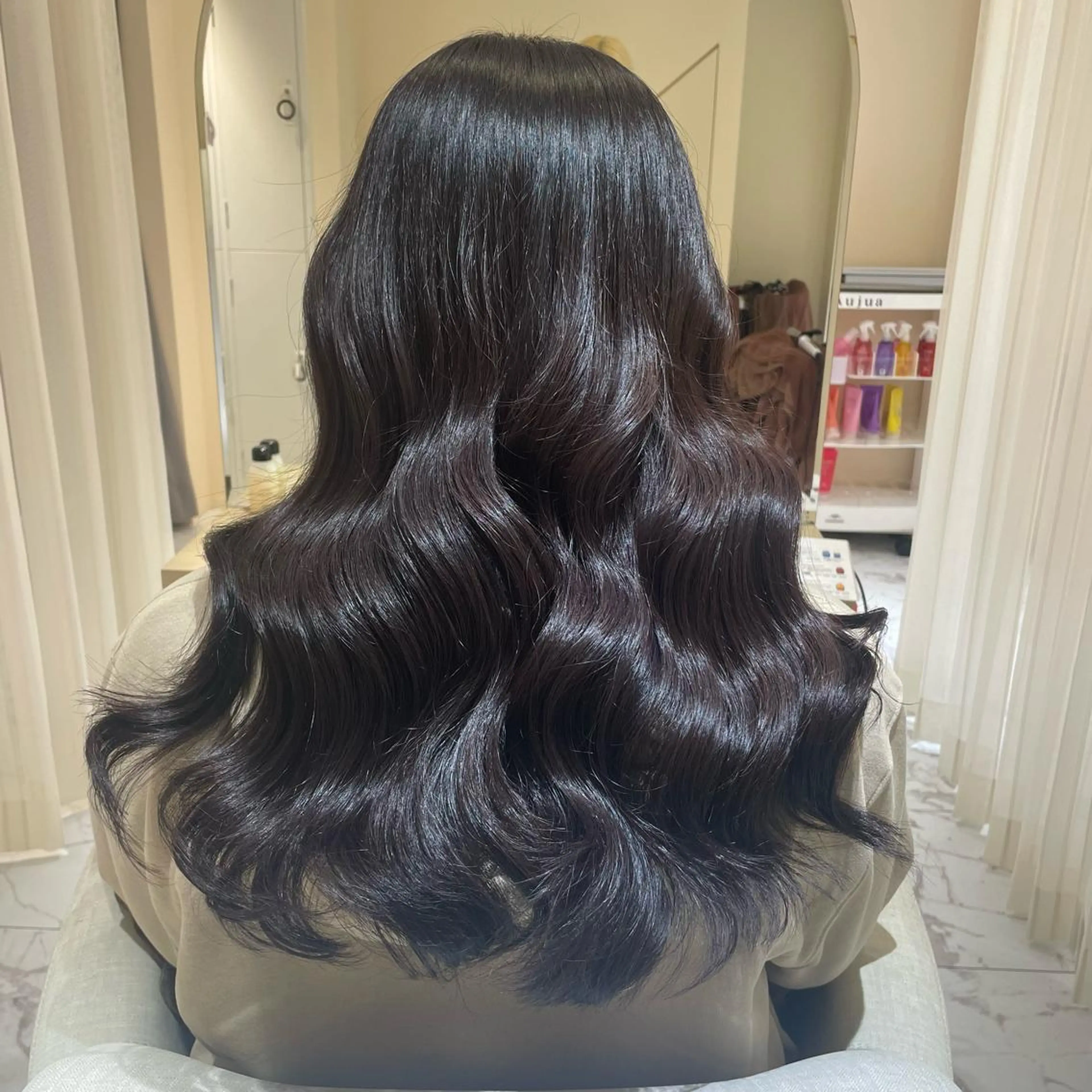 ロング マホ/日吉/髪質改善 /レイヤー/ガーリーのヘアスタイル