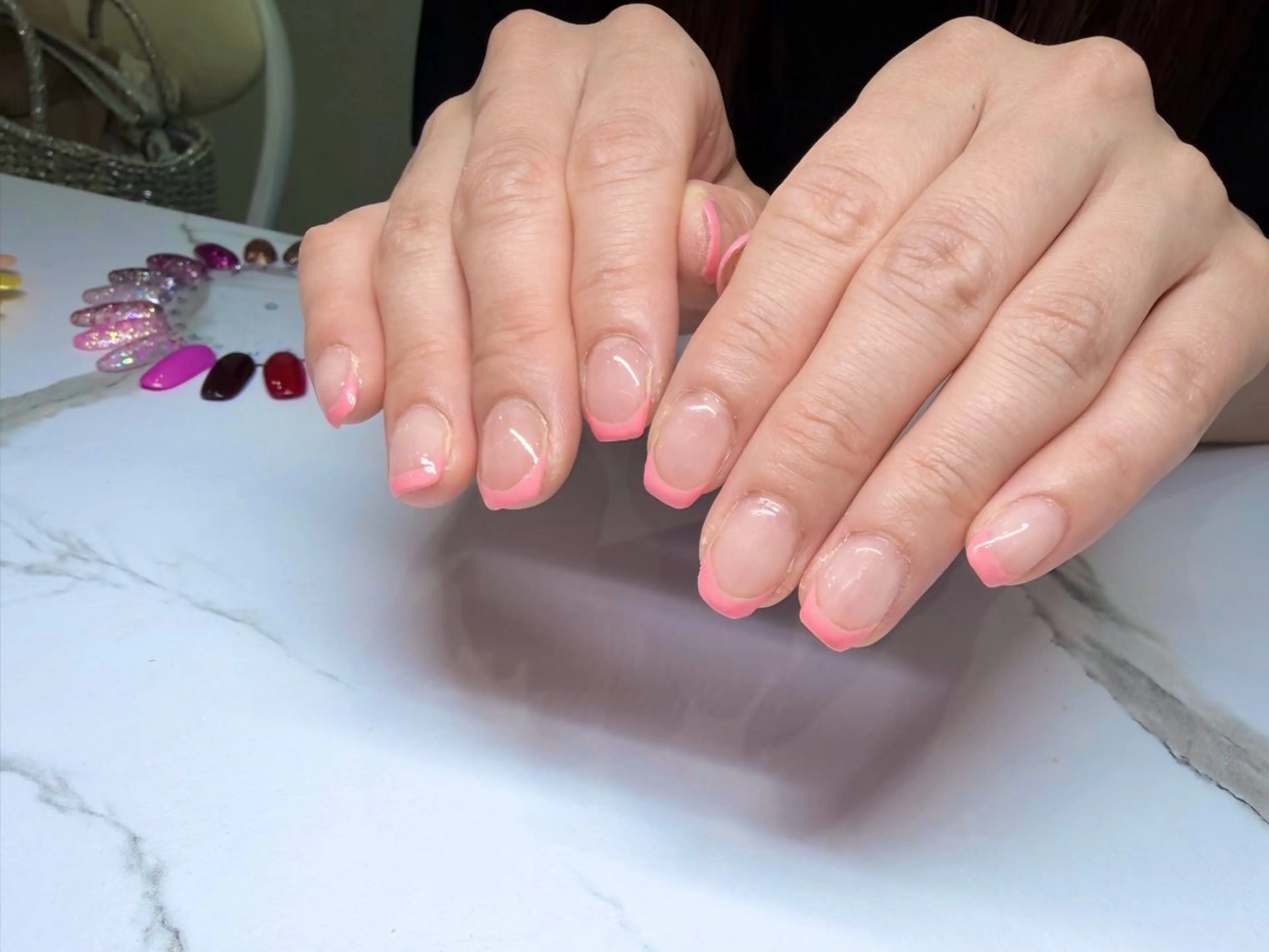 フレンチネイル💅💎(オフ込み+30分)ベースカラー追加+500円の写真