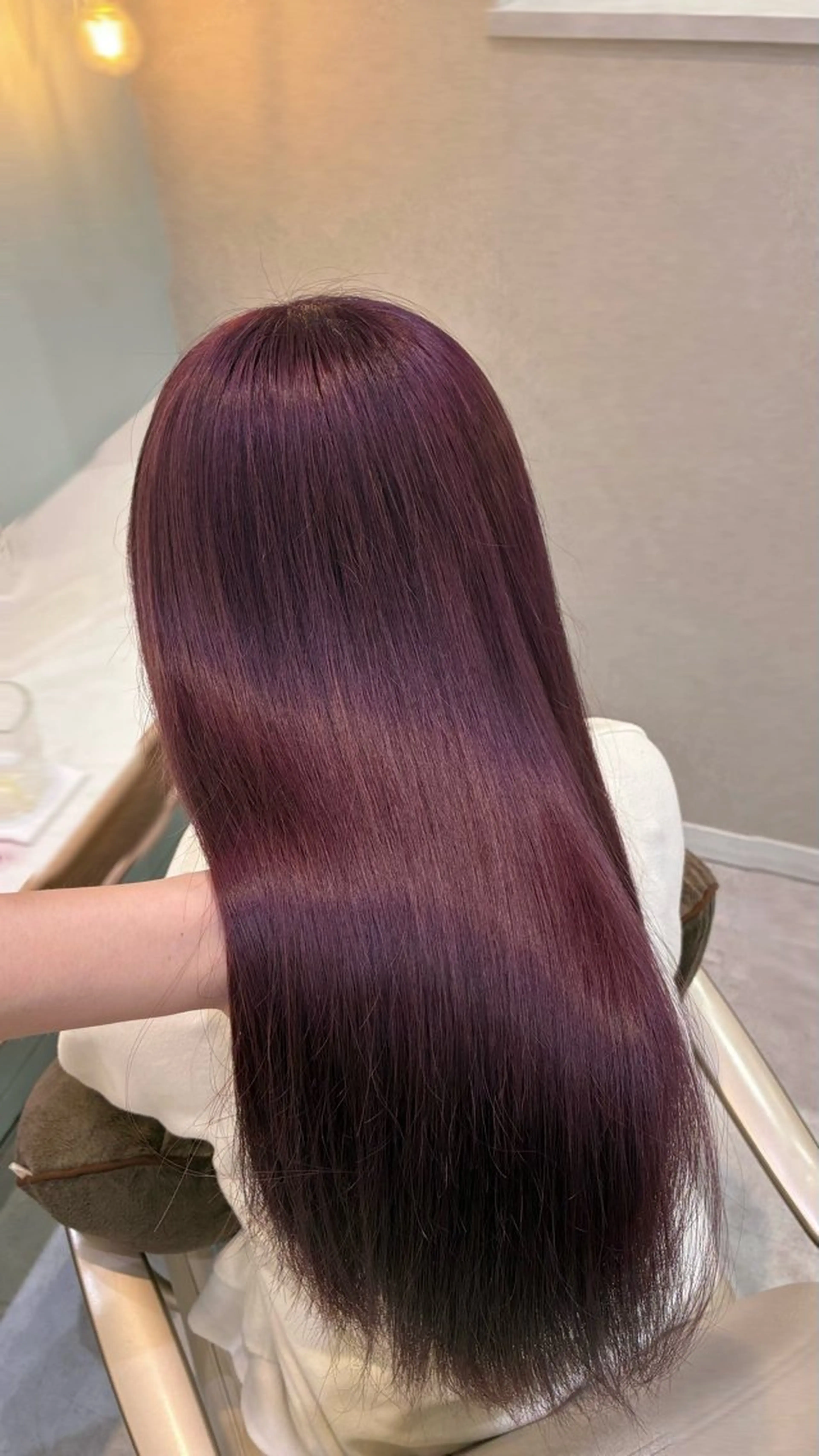 ロング カラー ヘアカラー トリートメント ハイトーン/韓国ヘア senaのヘアスタイル