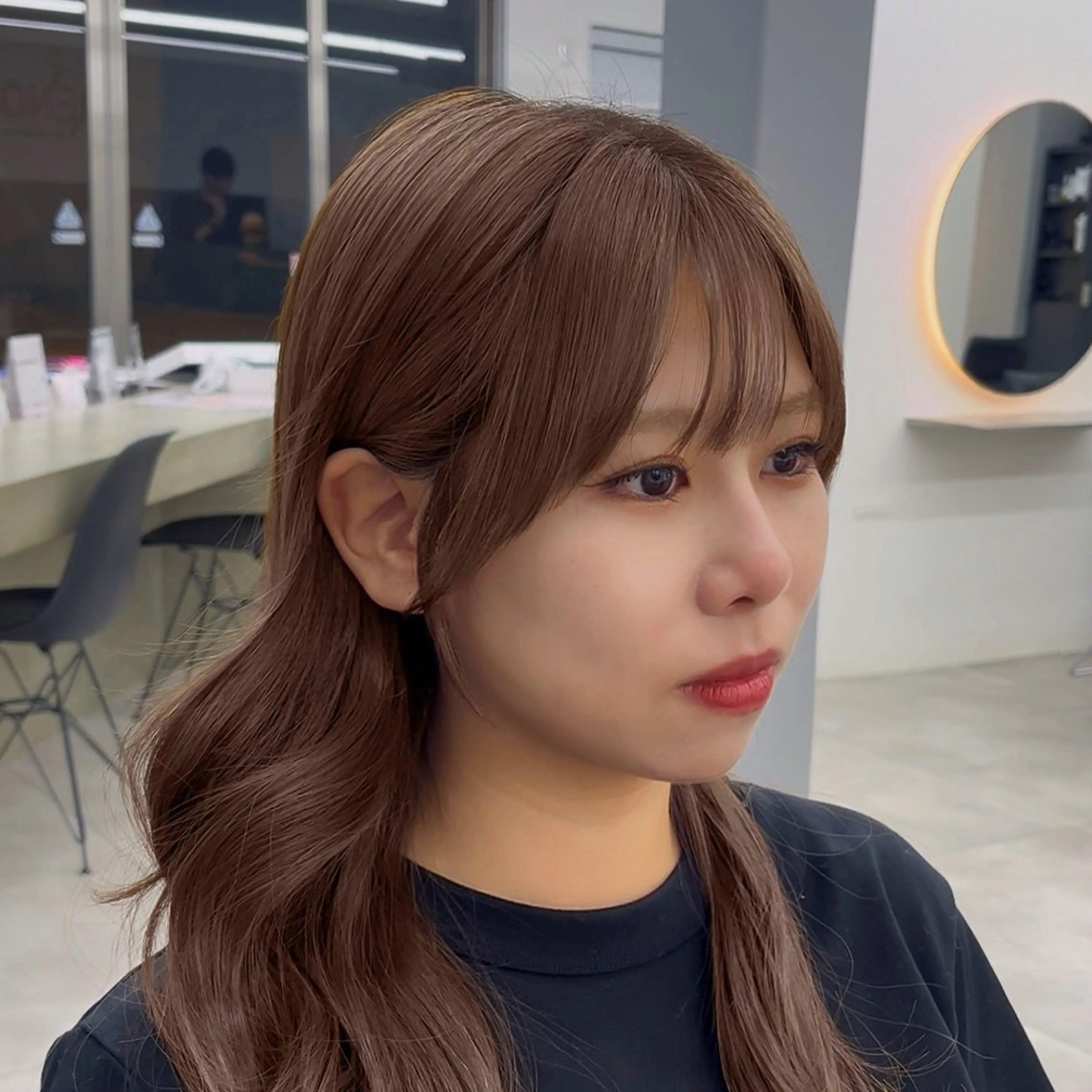 セミロング 顔まわりレイヤー 顔周りカット 韓国風ヘア レイヤーカット 小顔カット 【レイヤー×透明感 カラー】mayaのヘアスタイル