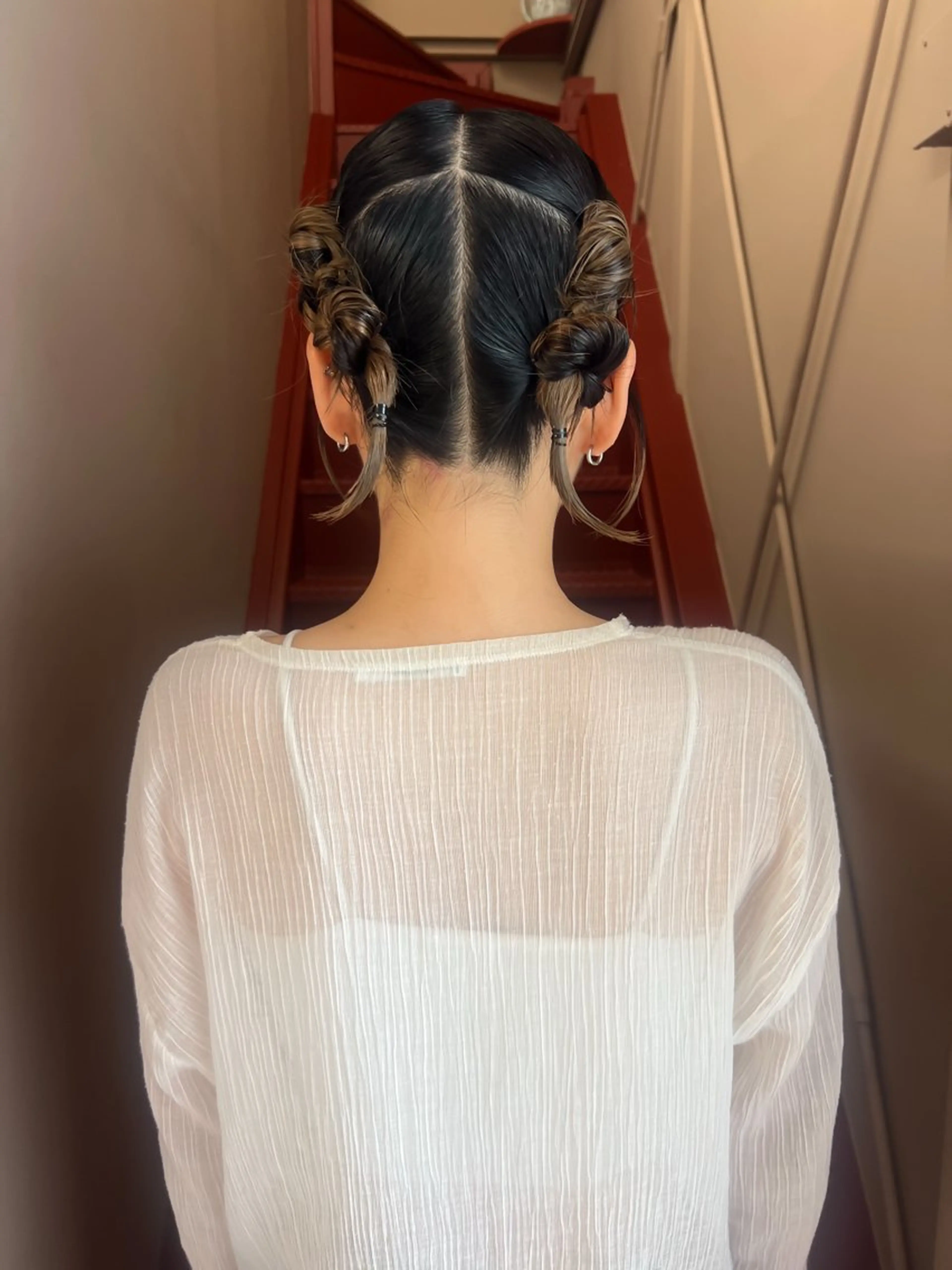 ミディアム ヘアアレンジ にこ /iciのヘアスタイル