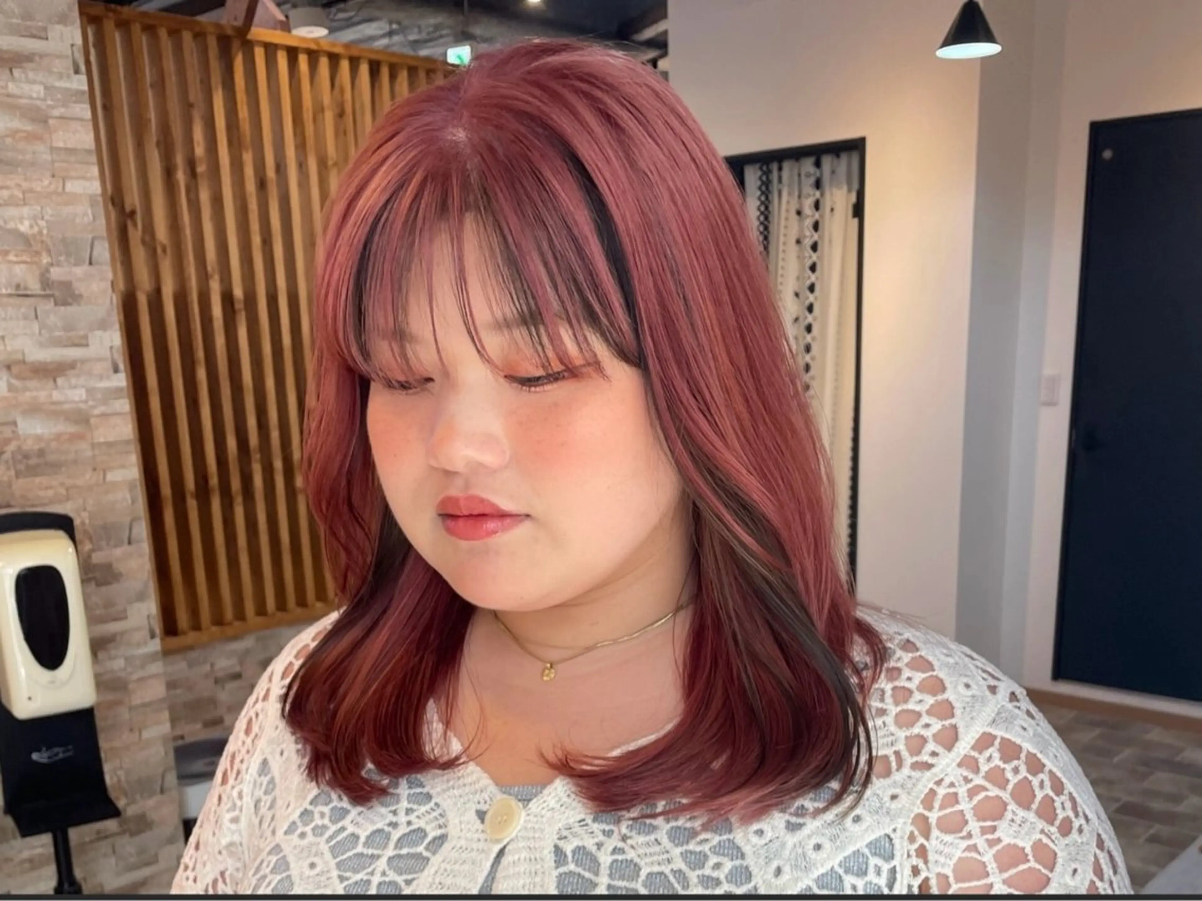 セミロング カラー ヘアカラー&縮毛矯正 STAR☆RIVERのヘアスタイル