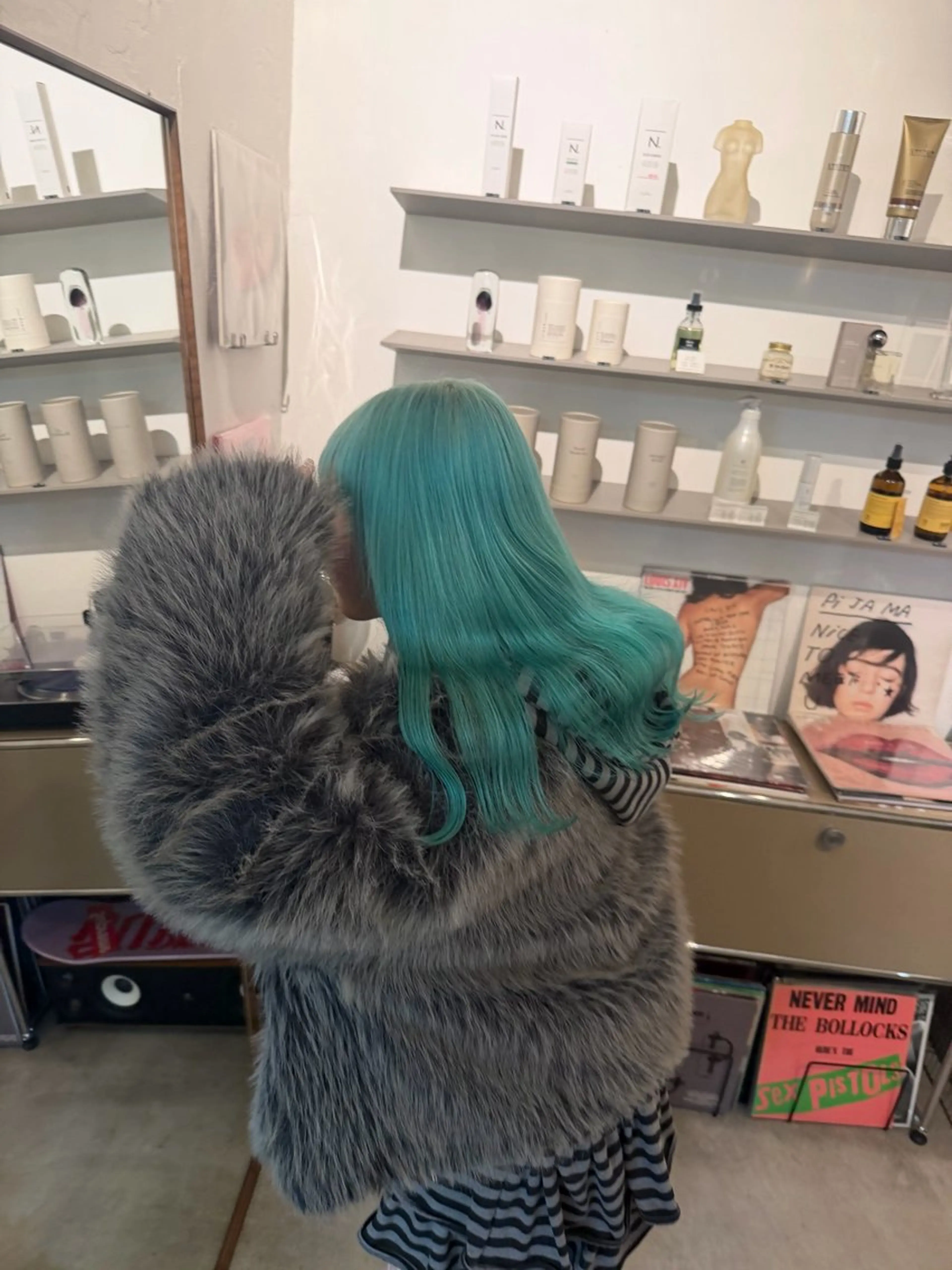 ロング カラー ミント ヘアカラー Tsukasa/ ハイトーン/寒色のヘアスタイル