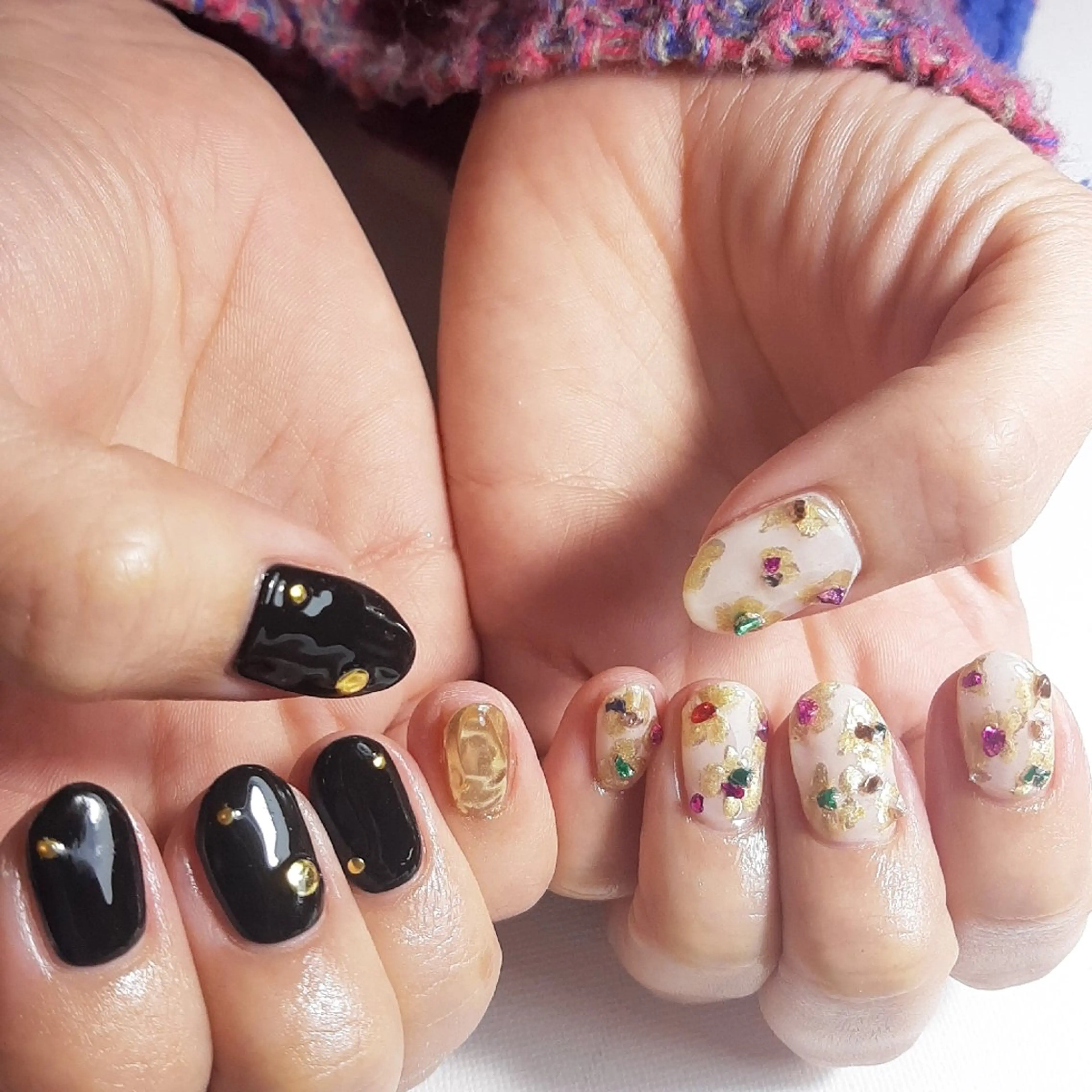 ネイル フラワーネイル ジェルネイル 持ち込み ショートネイル owlnail /持込みデザイン専門のネイルデザイン