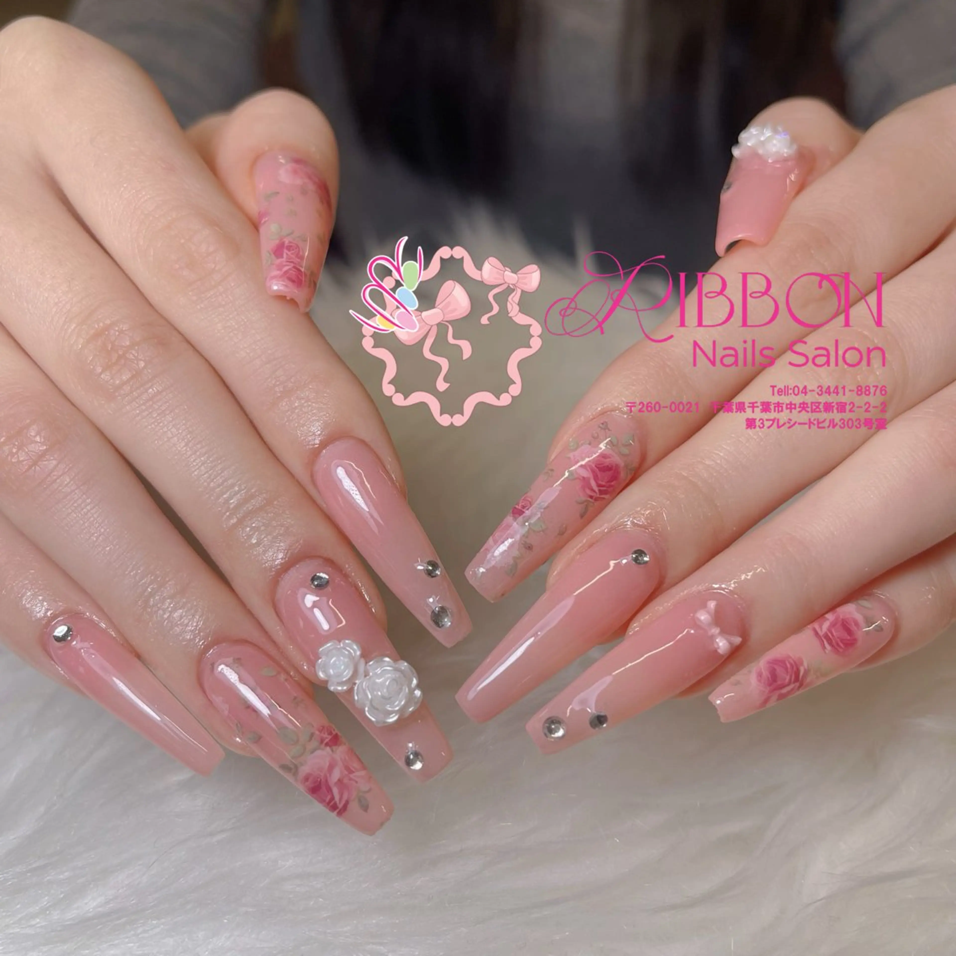 ネイル フレンチネイル ジェルネイル マグネットネイル 持ち込み ニュアンスネイル ハンドネイル Ribbonnail salonのネイルデザイン