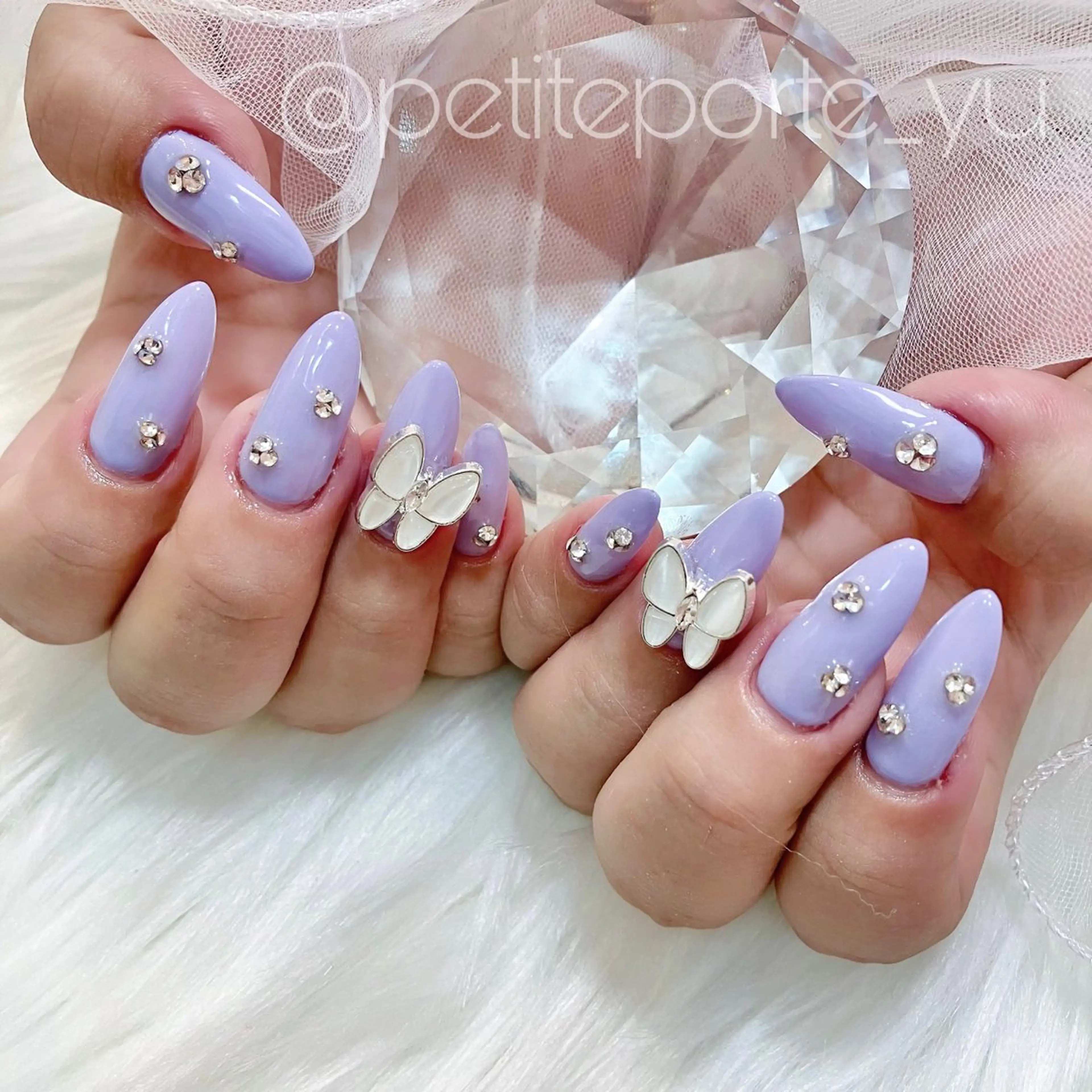 ネイル 長さ出し ハンドネイル petite porteのネイルデザイン