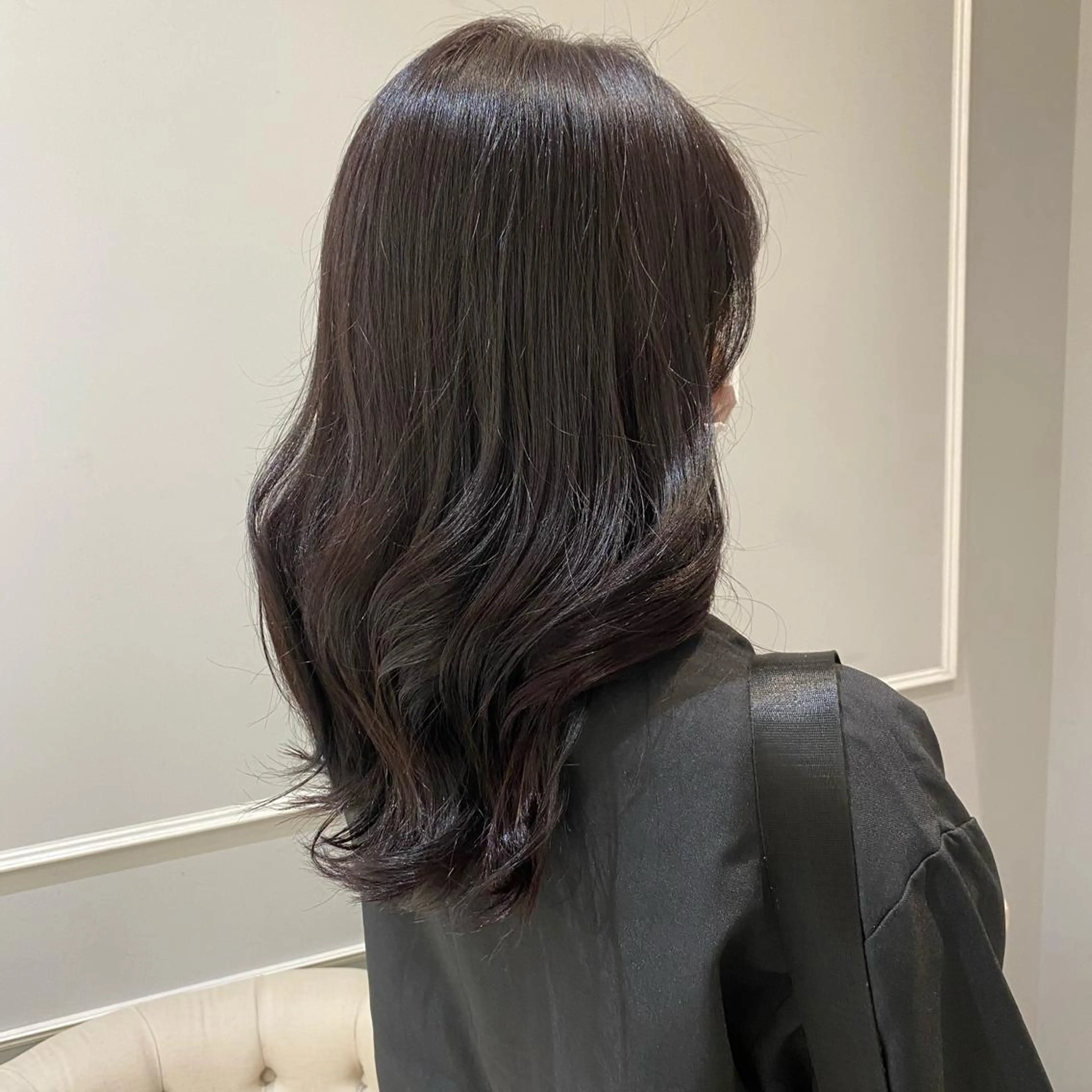 セミロング カラー ヘアカラー 韓国ヘア🍒渡辺 咲🍒のヘアスタイル