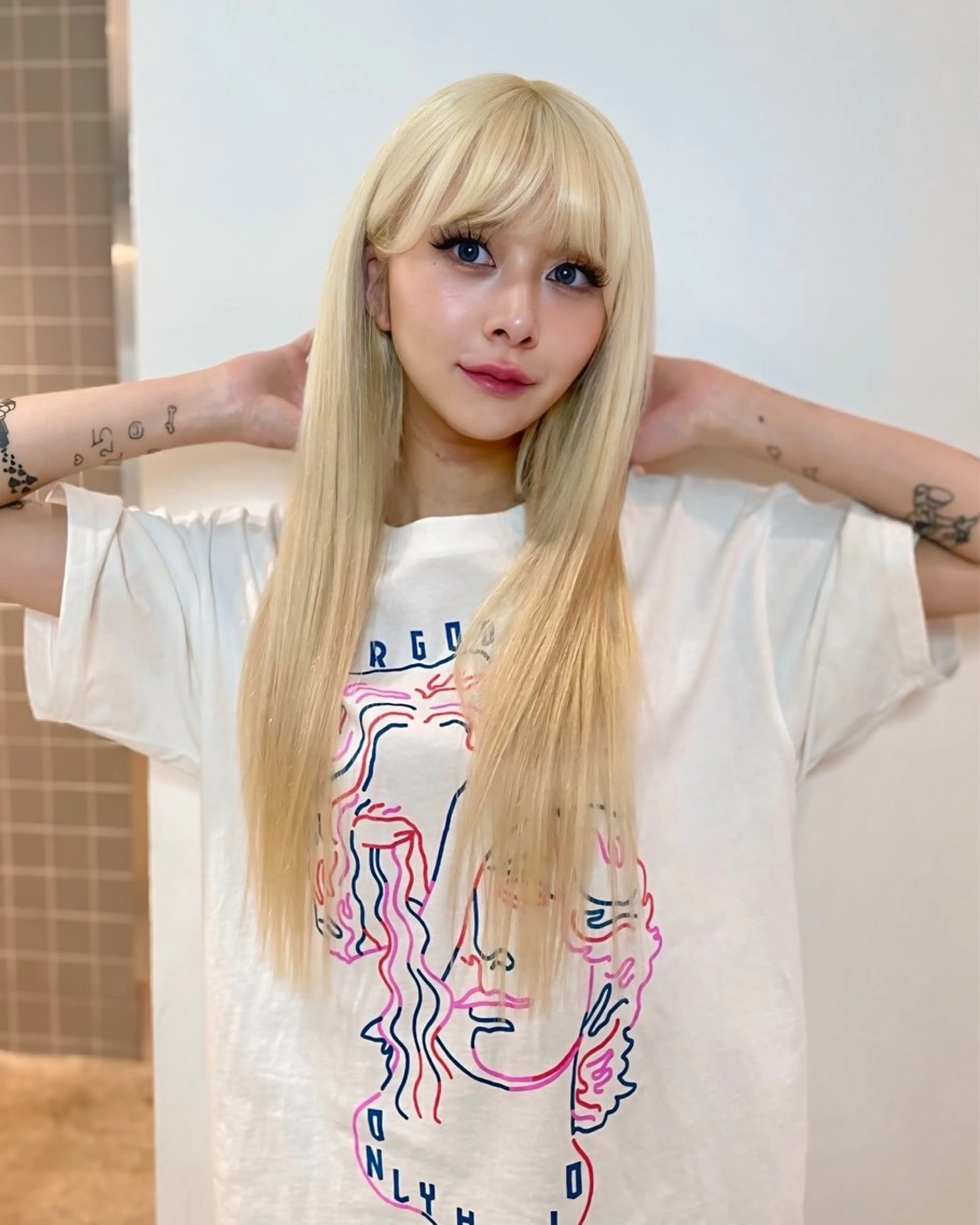 ❤️🔥プルエクステ❤️🔥ダイヤモンド💎✨ハイブリーチWカラー✨+プルエクステ50本〜コース🫧ケアブリーチ付きの写真