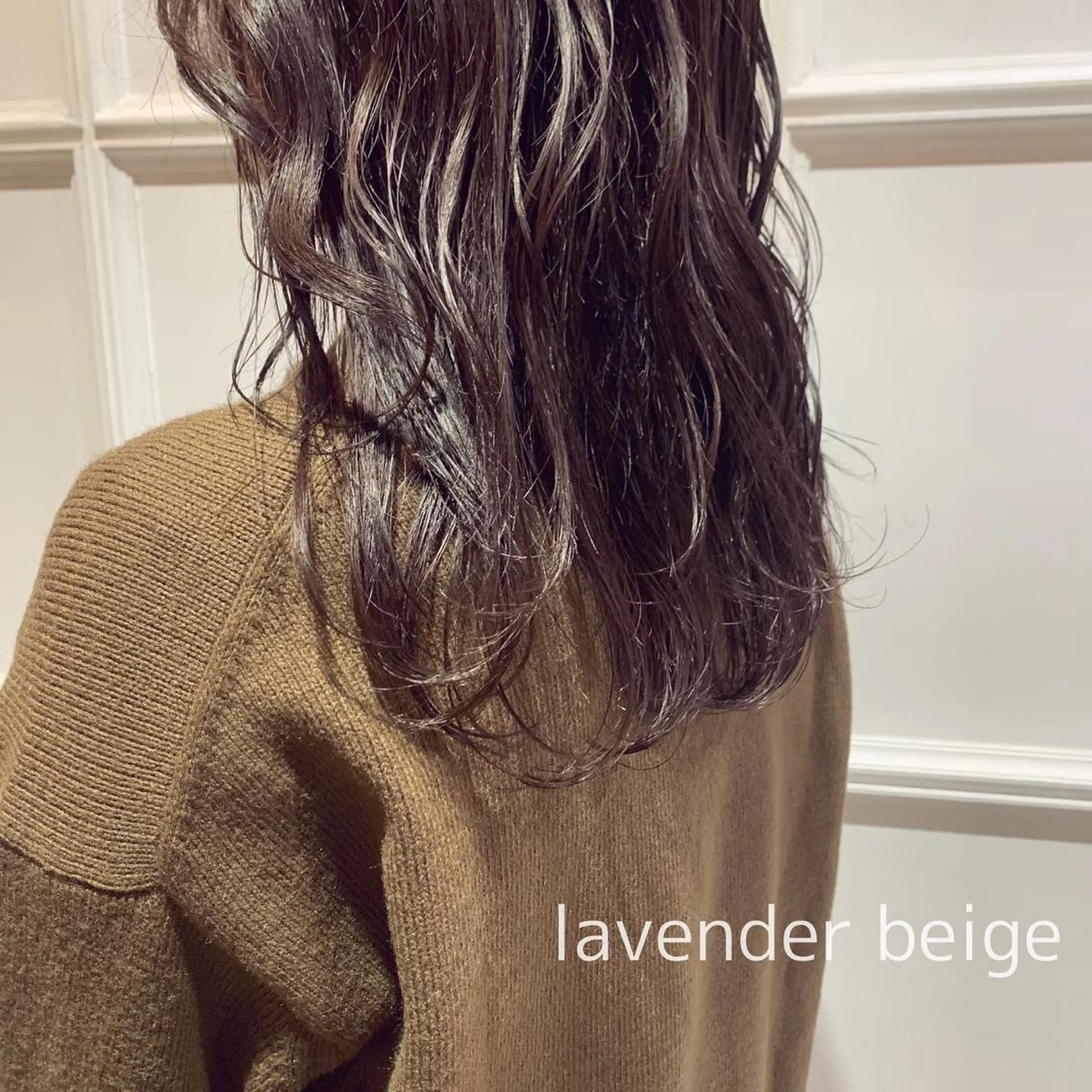 セミロング カラー ベージュカラー ラベンダーカラー ラベンダーベージュ 髪質改善カラー&TR 縮毛矯正/弱酸性矯正のヘアスタイル