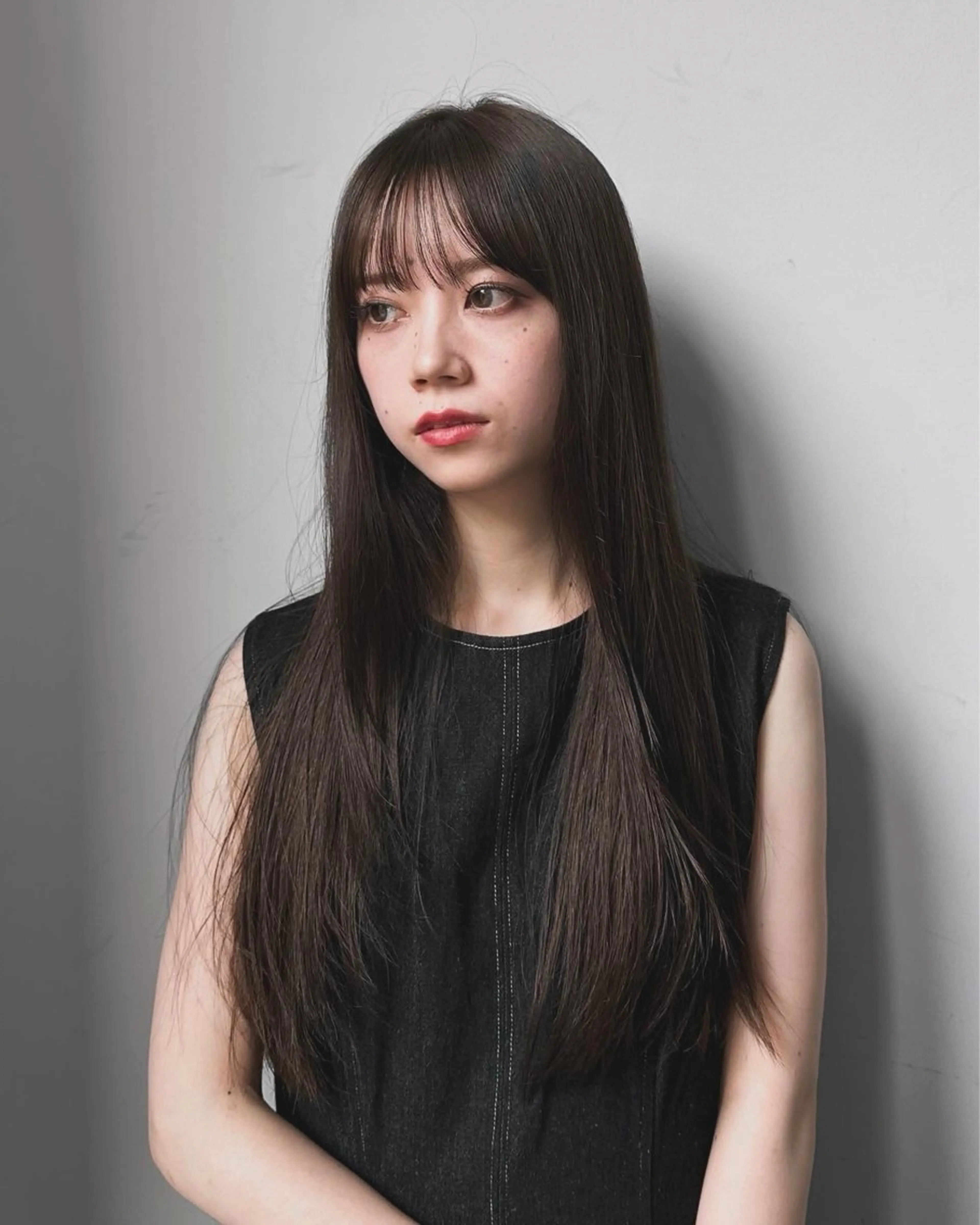 ロング カット トリートメント レイヤー/顔周り カット/松岡 祥利のヘアスタイル