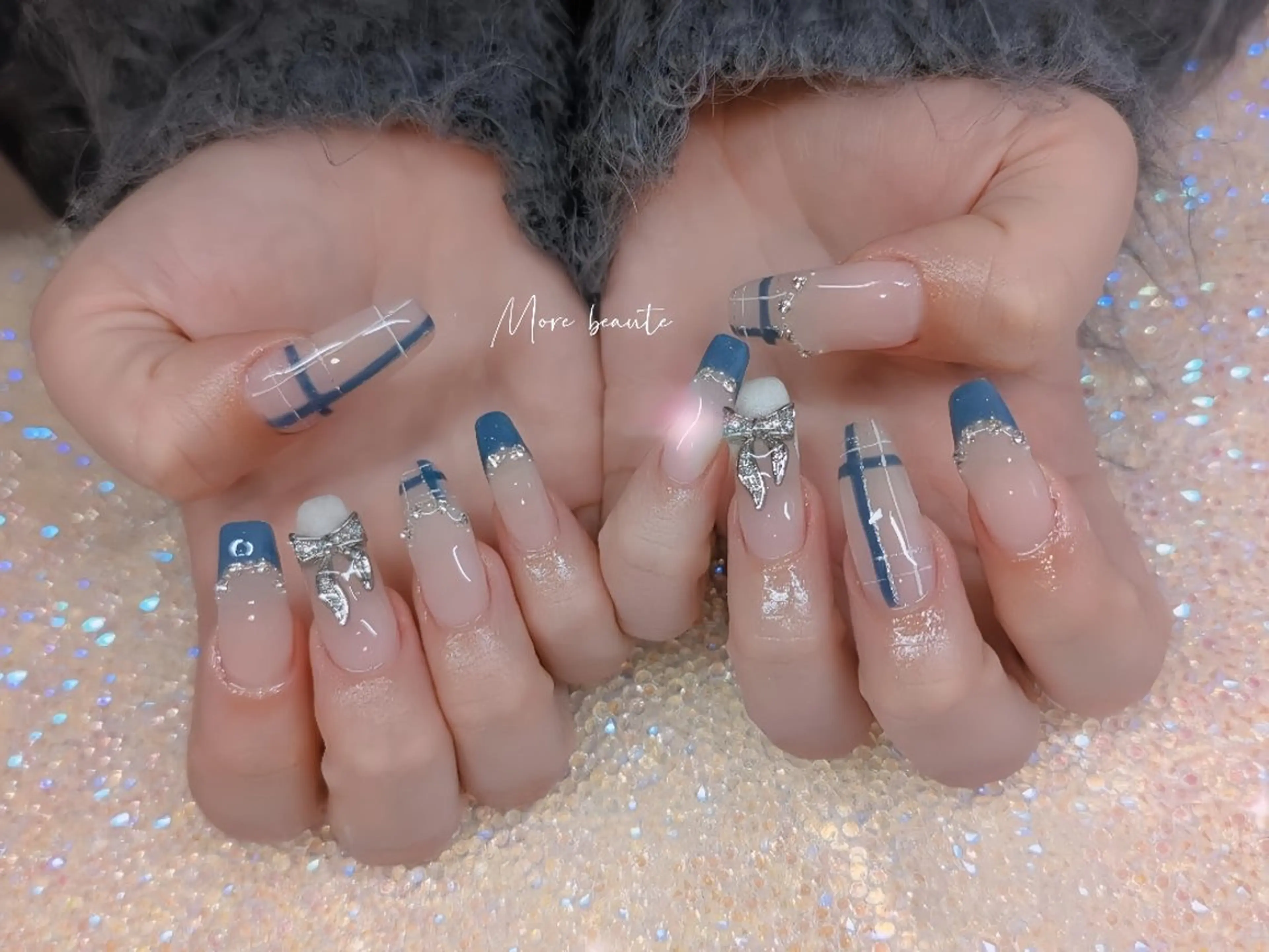 ネイル アートネイル ジェルネイル ハート 韓国ネイル マグネットネイル ハンドネイル I LOVE ME NAIL.｡.:*♡のネイルデザイン