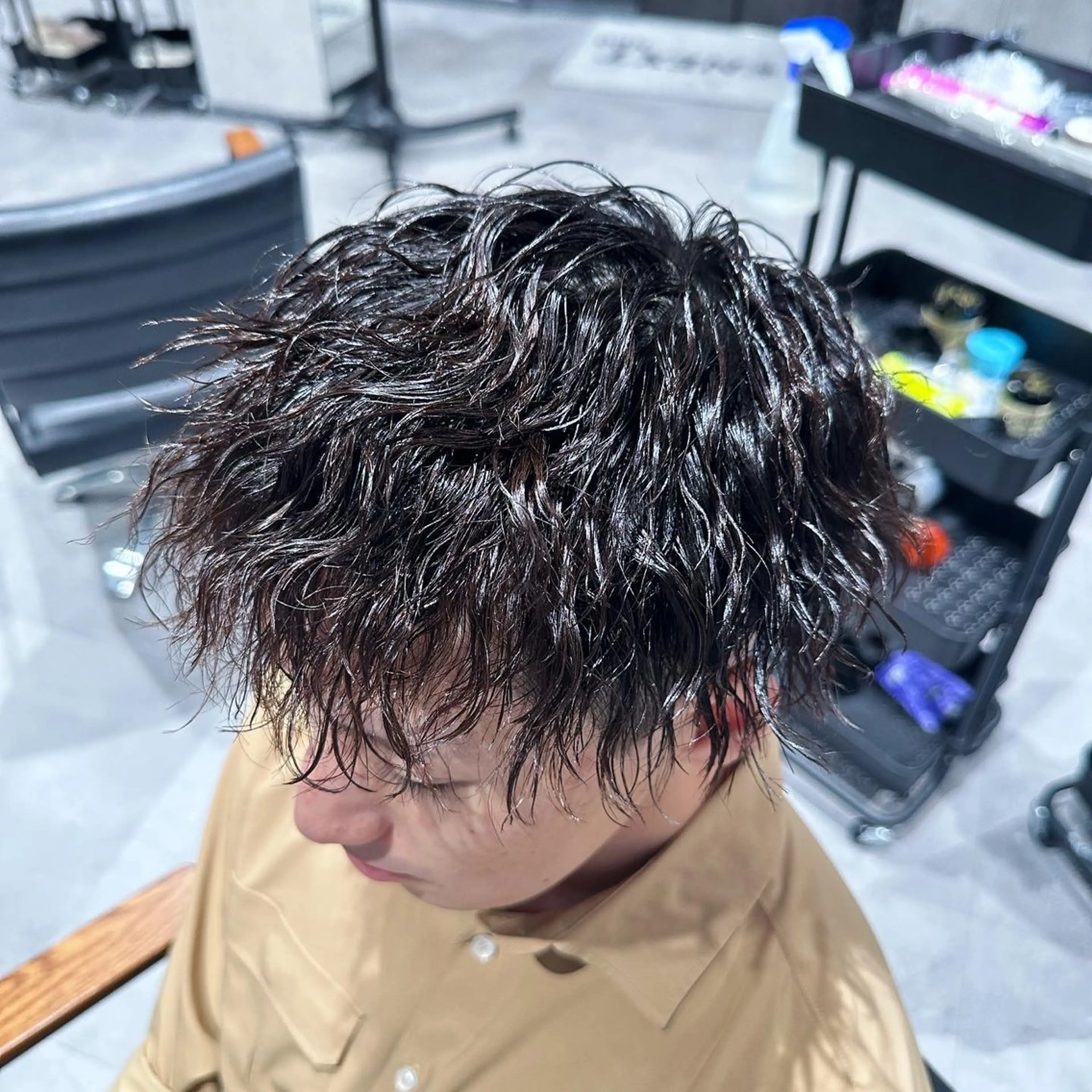 ショート パーマ ヘアアレンジ メンズ メンズヘア静岡 ✂︎Ryuheiのヘアスタイル